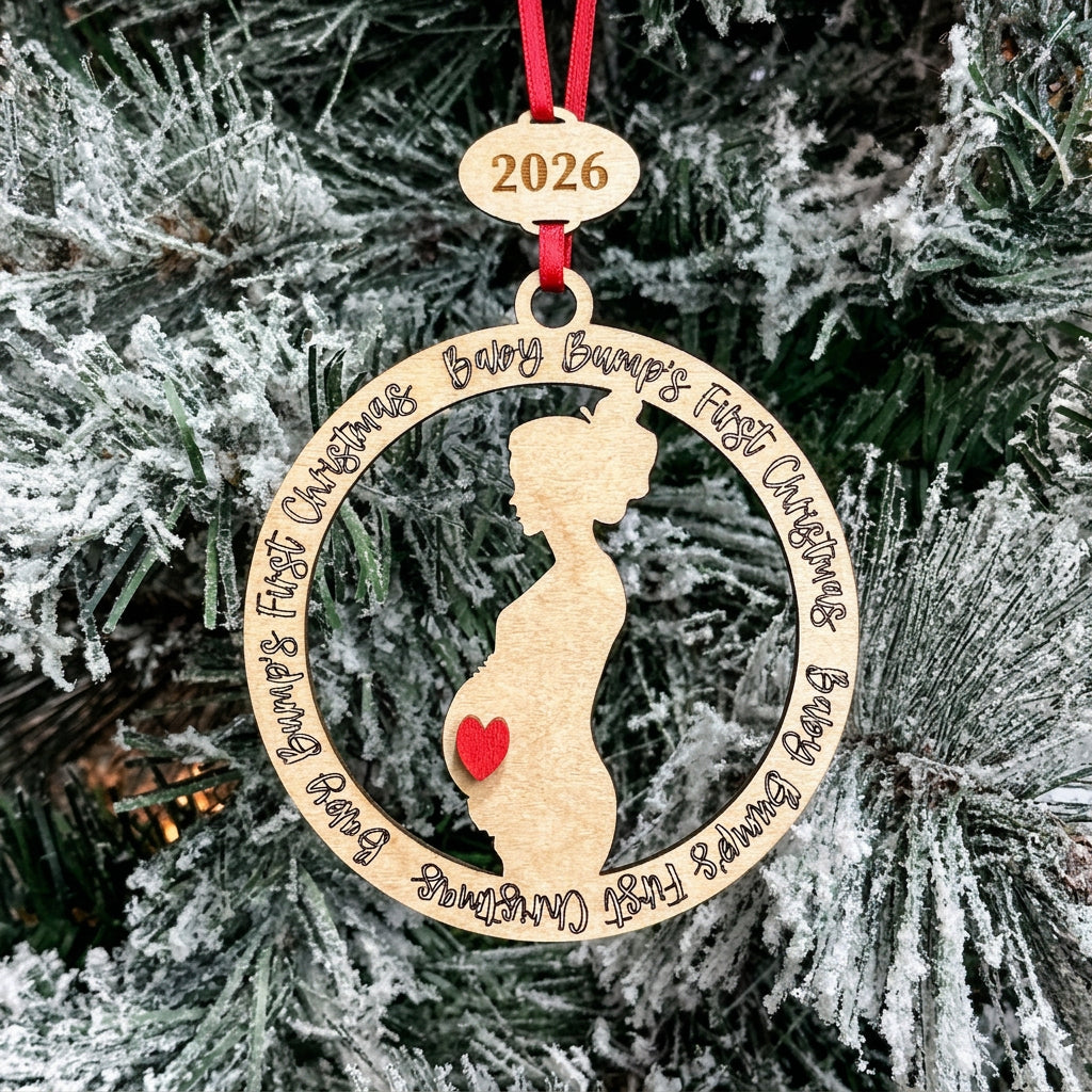 Baby Bump's First Christmas Ornament