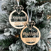 Wedding / Engagement Ring • Personalized Ornament, or Magnet • For Couples, Weddings, & Engagements