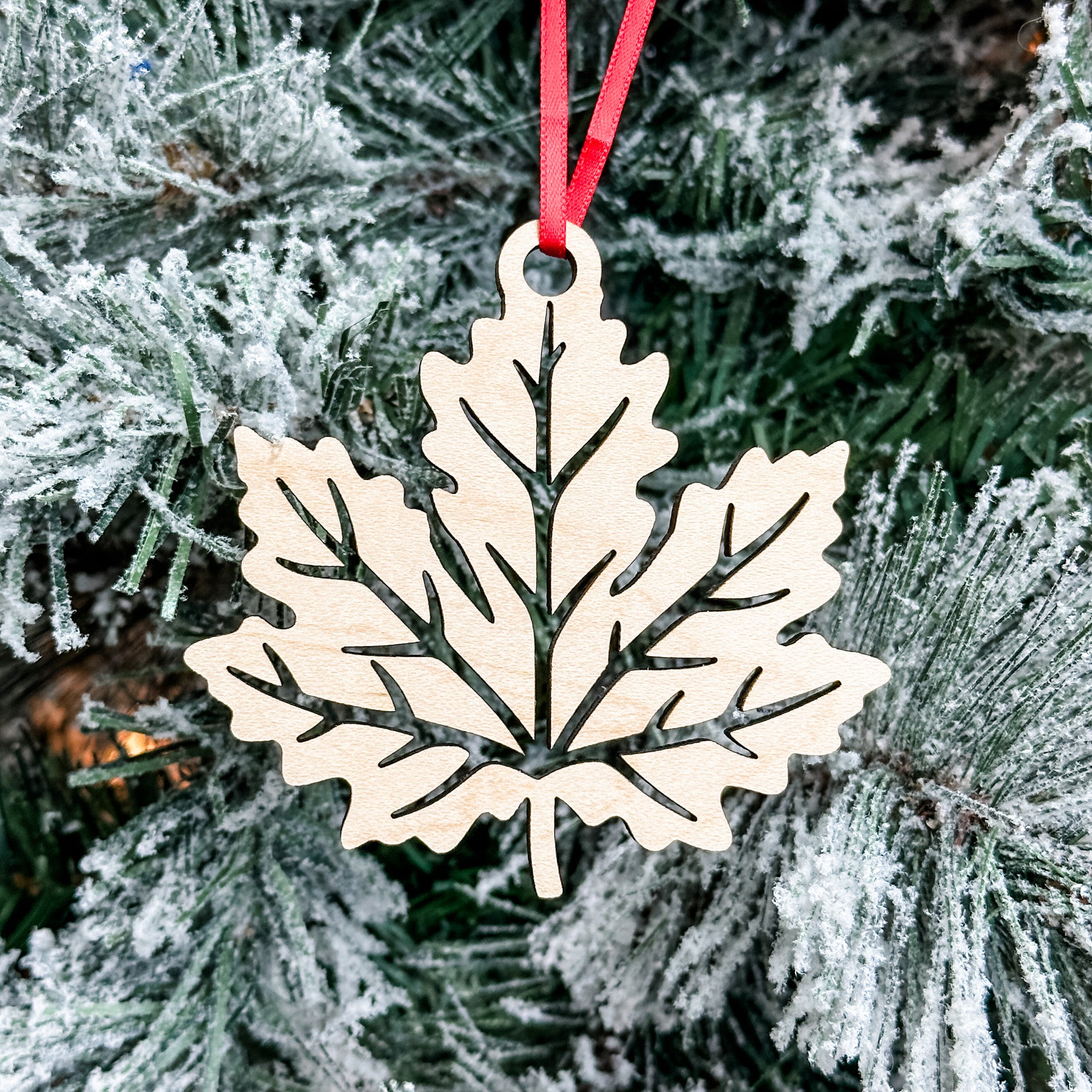 Canadian Maple Leaves • Wood Ornament or Magnet • For Those Who Love Canada
