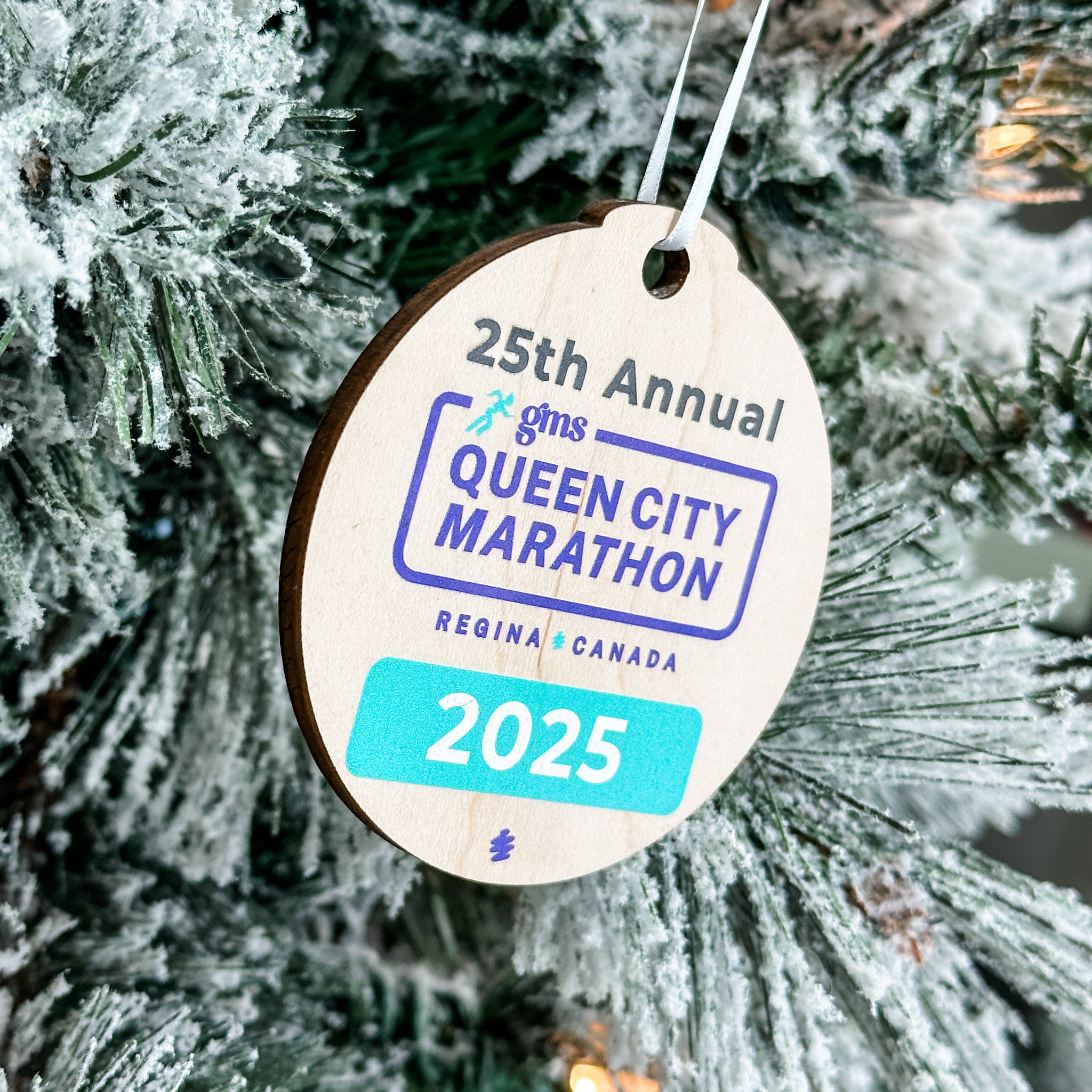 25th Annual Queen City Marathon • Wood Ornaments & Magnets • For Marathon Participants & Volunteers