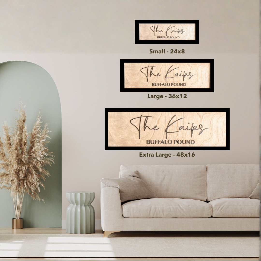 The Legacy Framed Family Name Sign