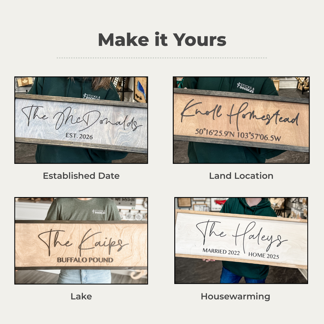 The Legacy Framed Family Name Sign