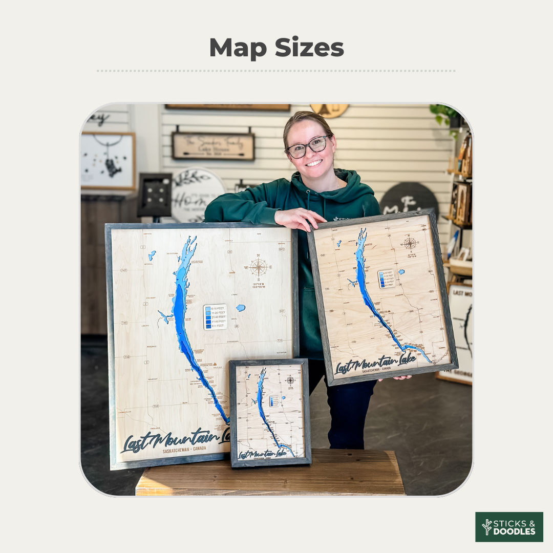 Custom 3D Wood Lake Map