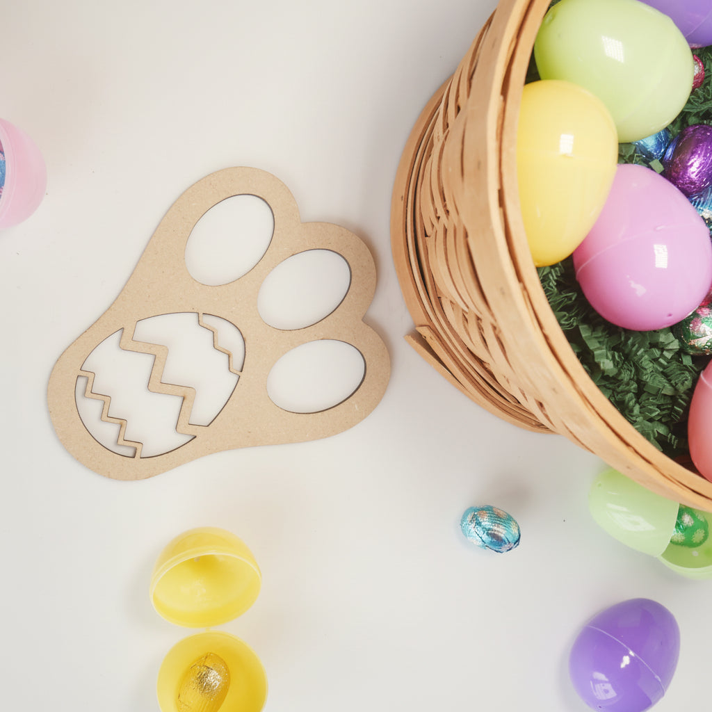 Easter Bunny Footprint Stencil