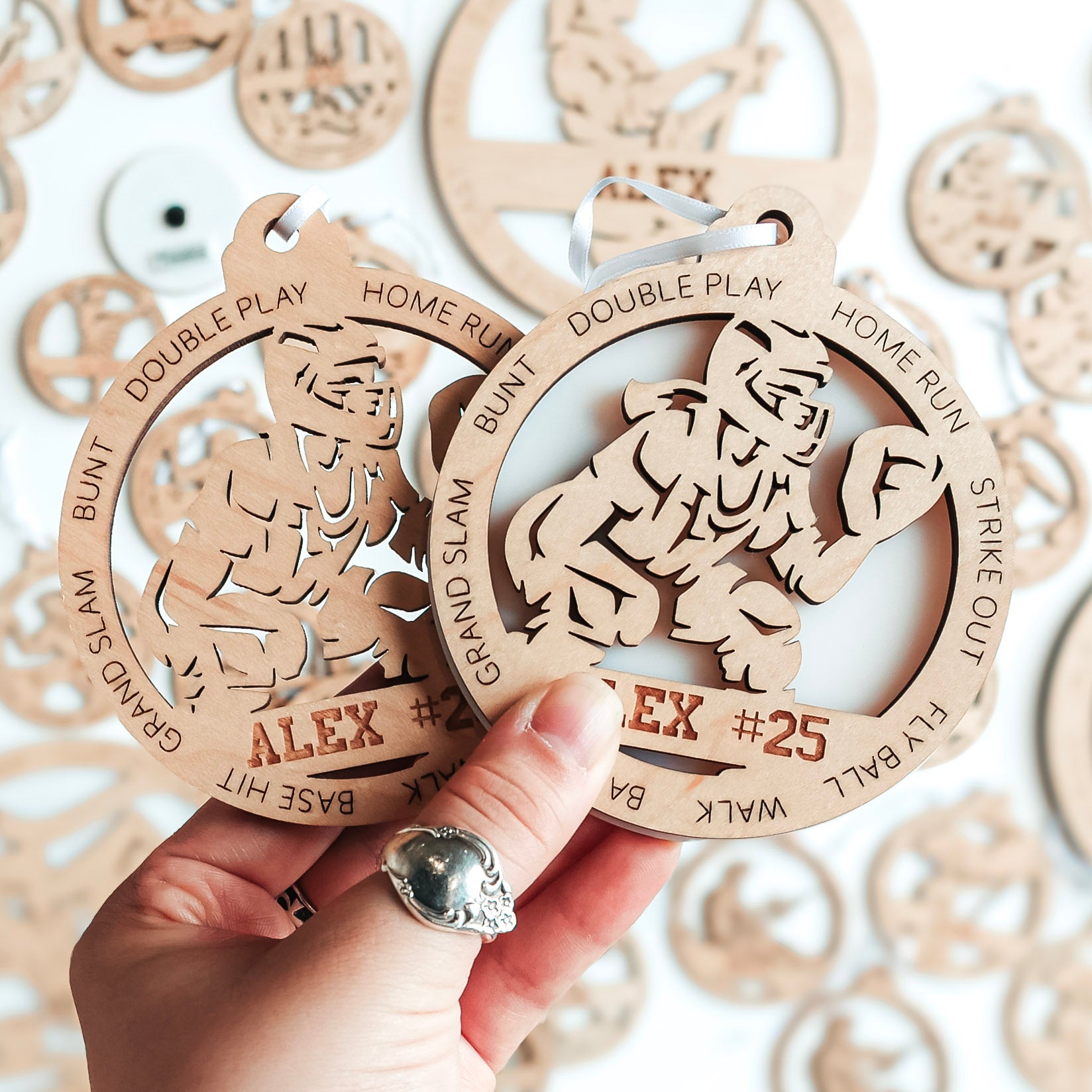 Personalized Baseball Collection • Ornament, Magnet, Medal, or Mini Sign