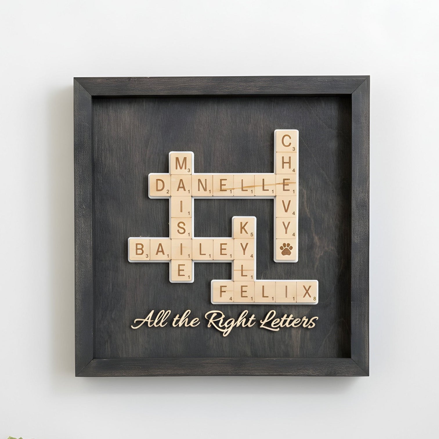 Personalized Family Letter Tile Name Sign