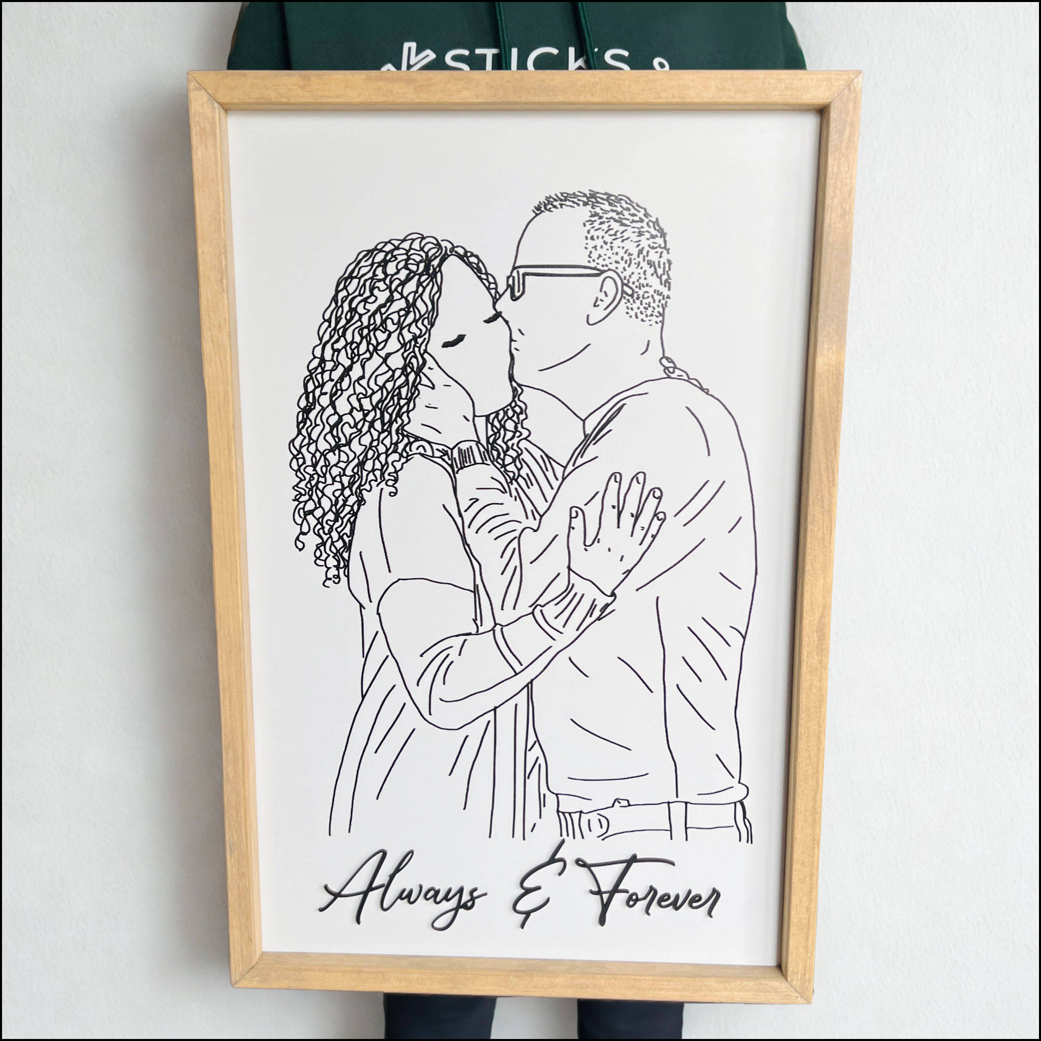 Weddings & Anniversaries Portrait • Acrylic Printed Artwork from Photo • For Couples, Anniversaries, & Weddings