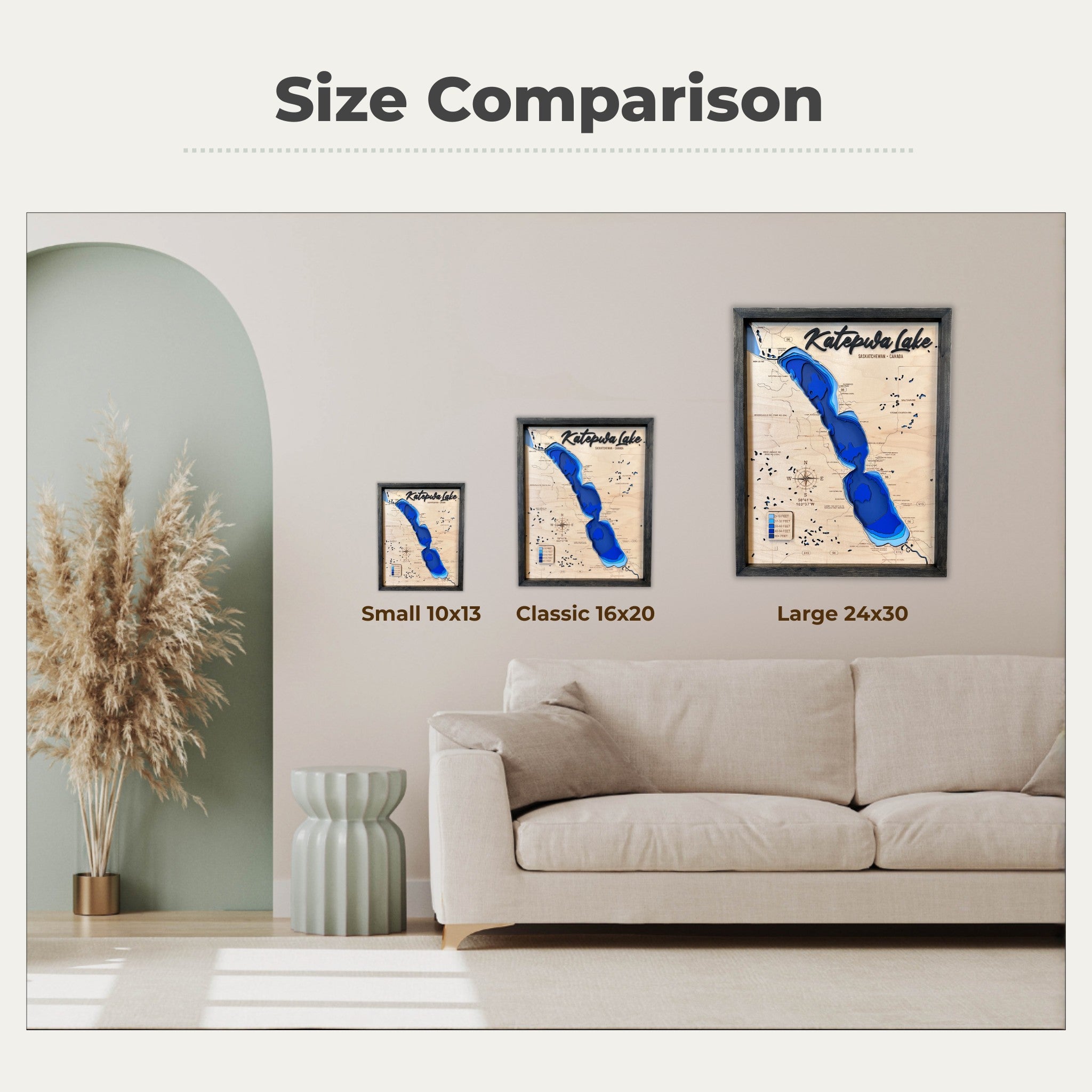 Katepwa Lake 3D Wood Map