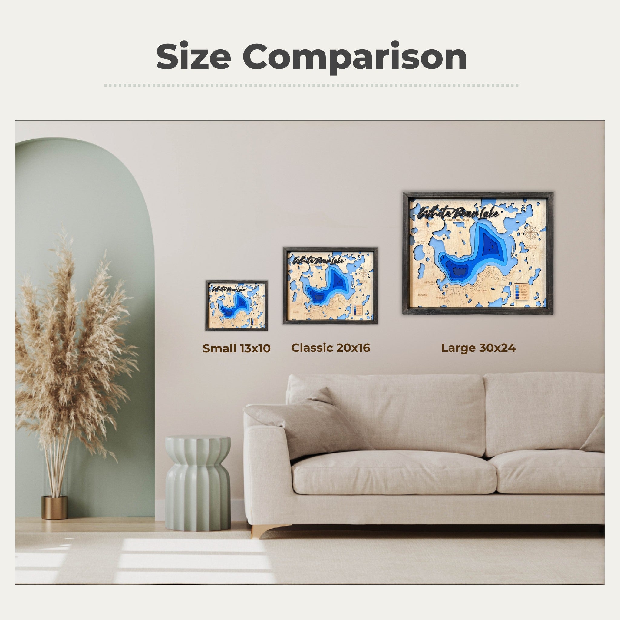 White Bear Lake 3D Wood Map