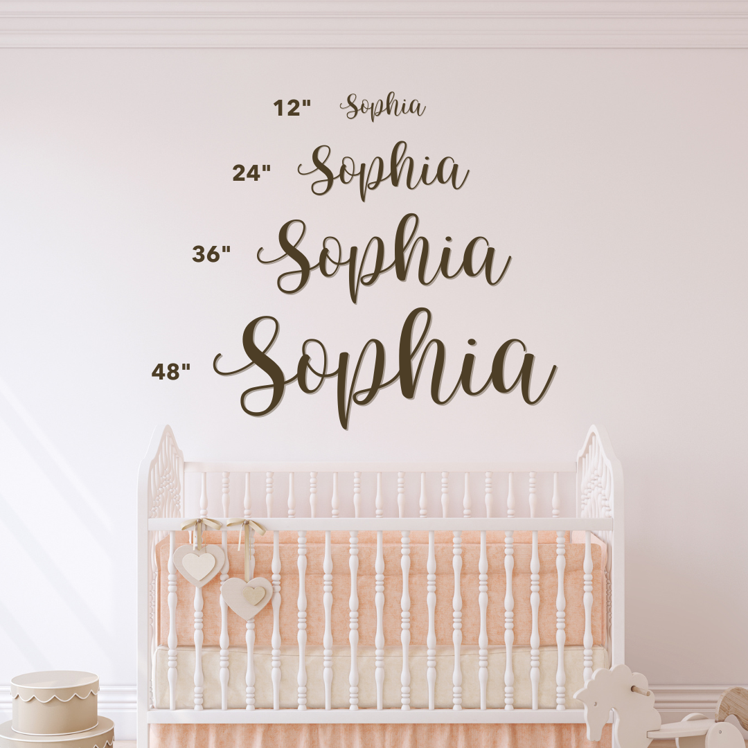 Floating Wood Nursery Name Sign for Kids’ Rooms