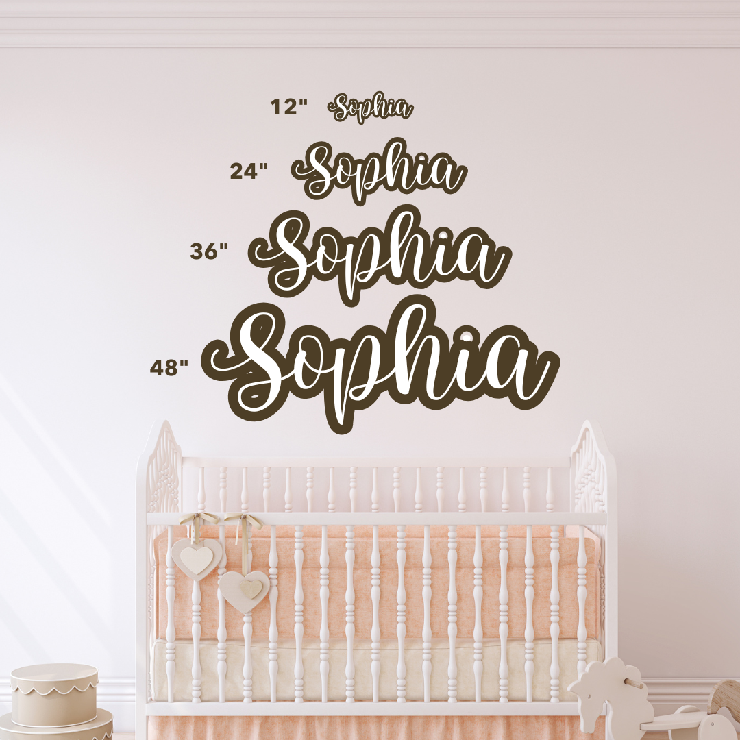 Layered Floating Wood Nursery Name Sign for Kids’ Rooms