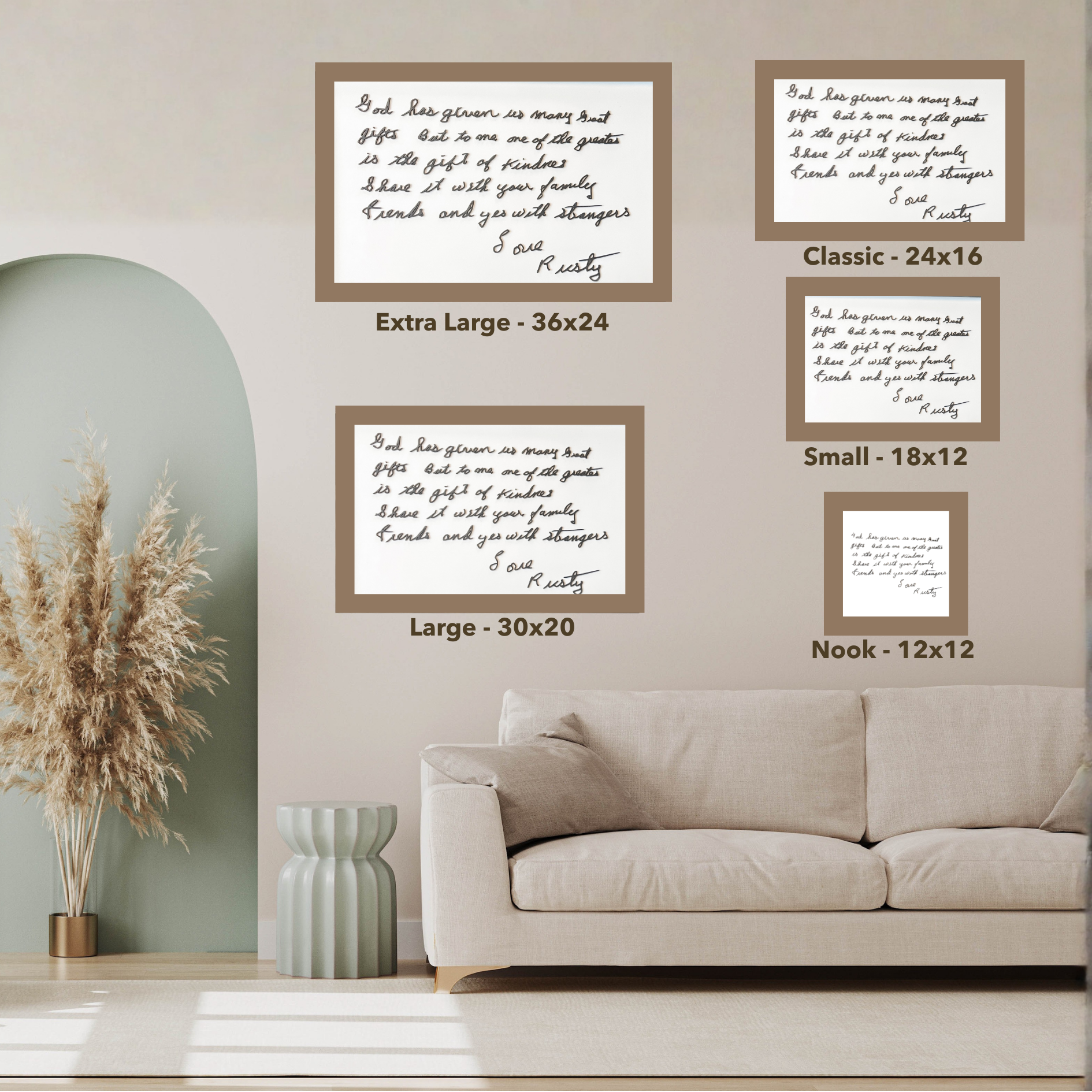 Custom Handwriting Photo Artwork