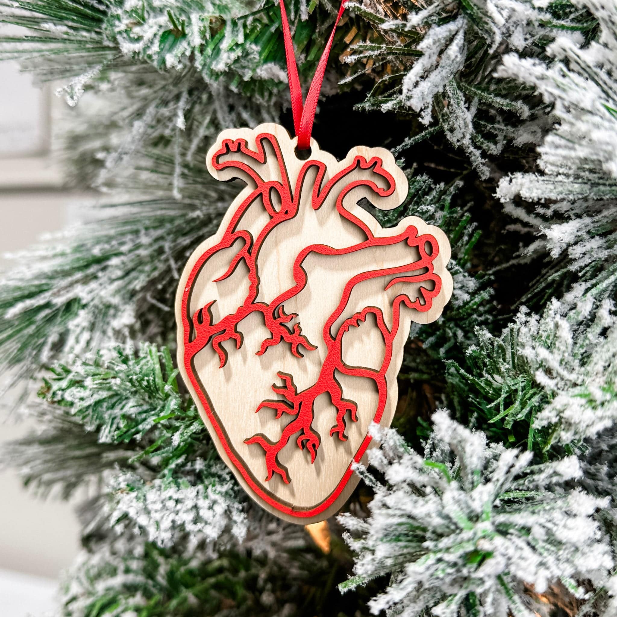 Anatomical Heart | 3D Wood Ornament