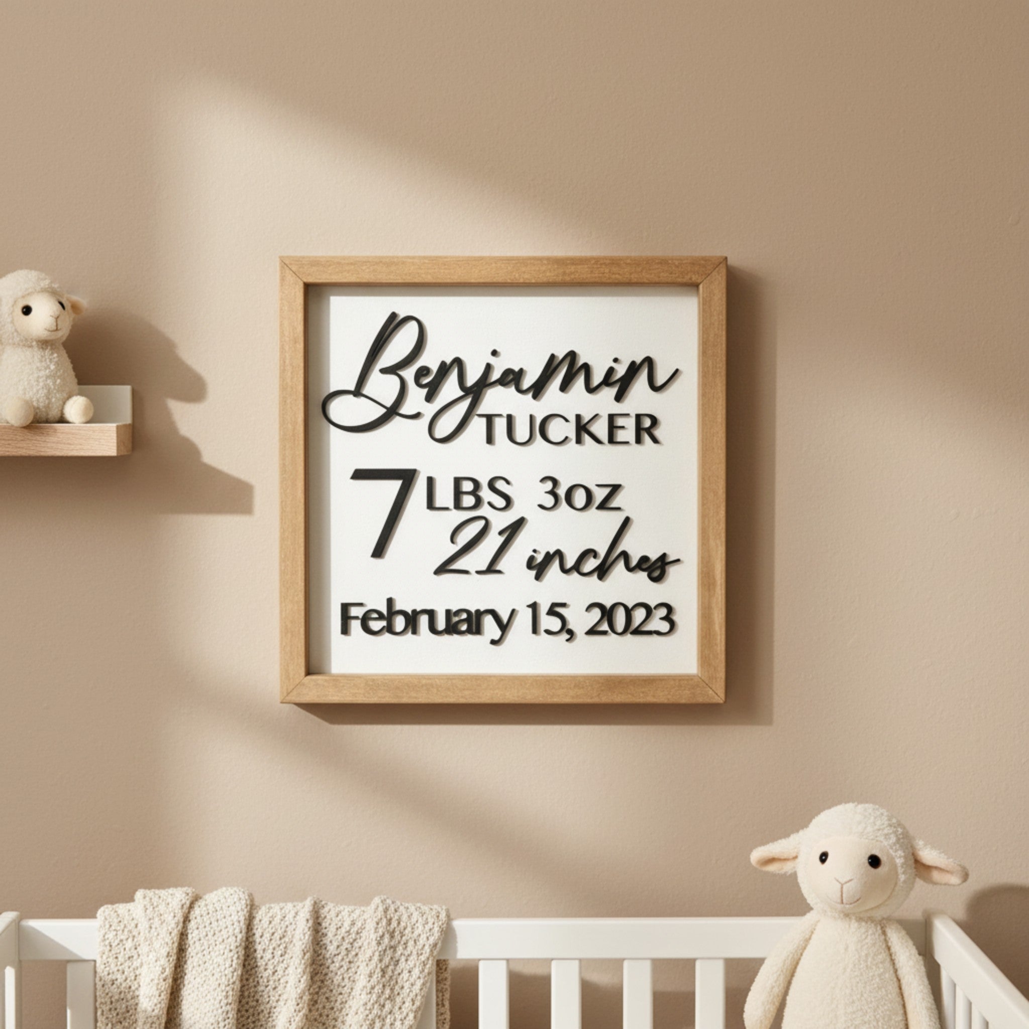 Personalized Birth Stats Name Sign