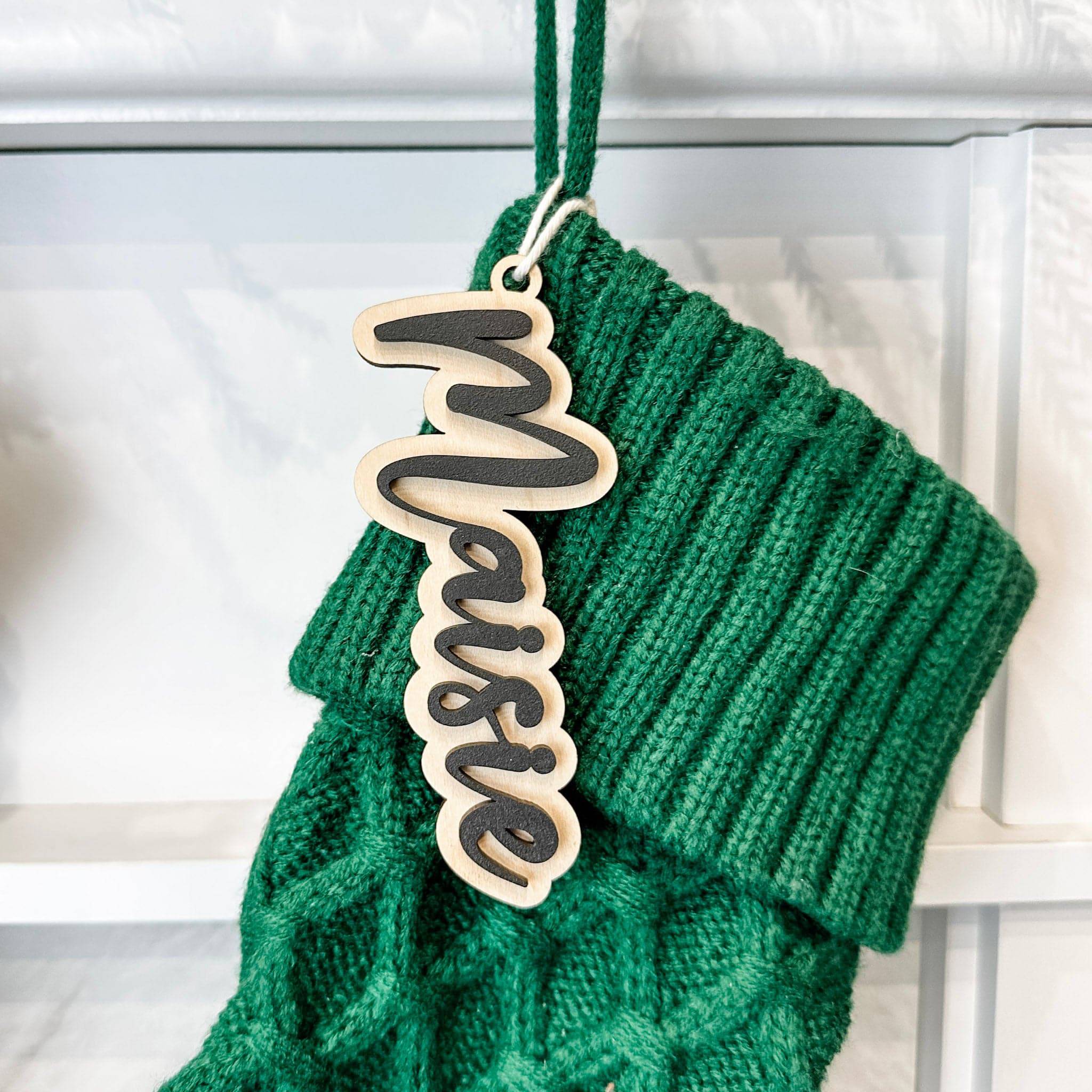 Classic Christmas • 3D Wood & Acrylic Stocking Tags