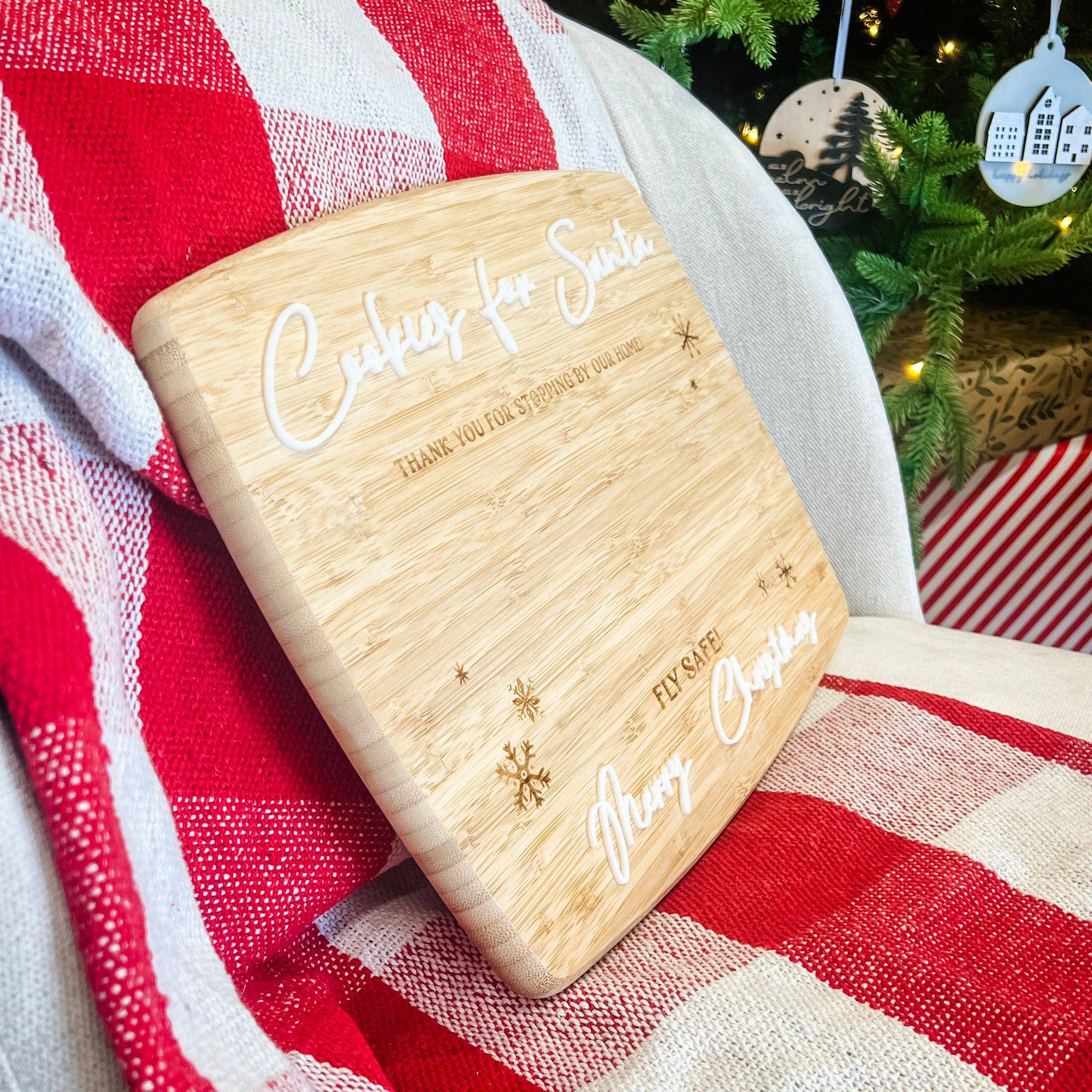 Cookies for Santa • 3D Engraved Cutting Board