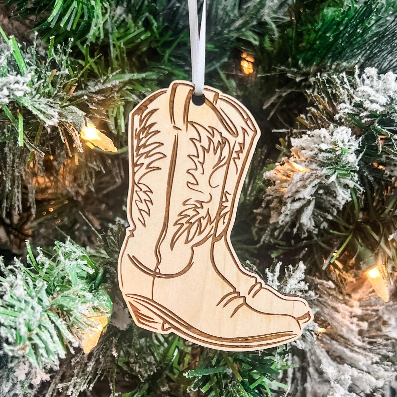 Cowboy Boots | Engraved Ornament