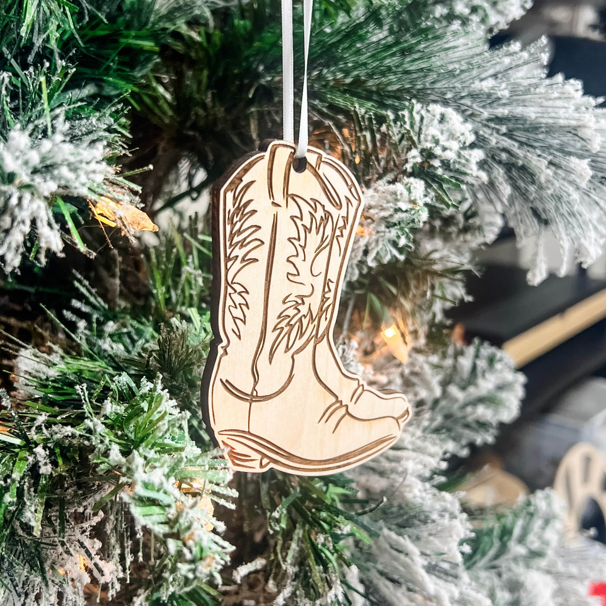 Cowboy Boots | Engraved Ornament