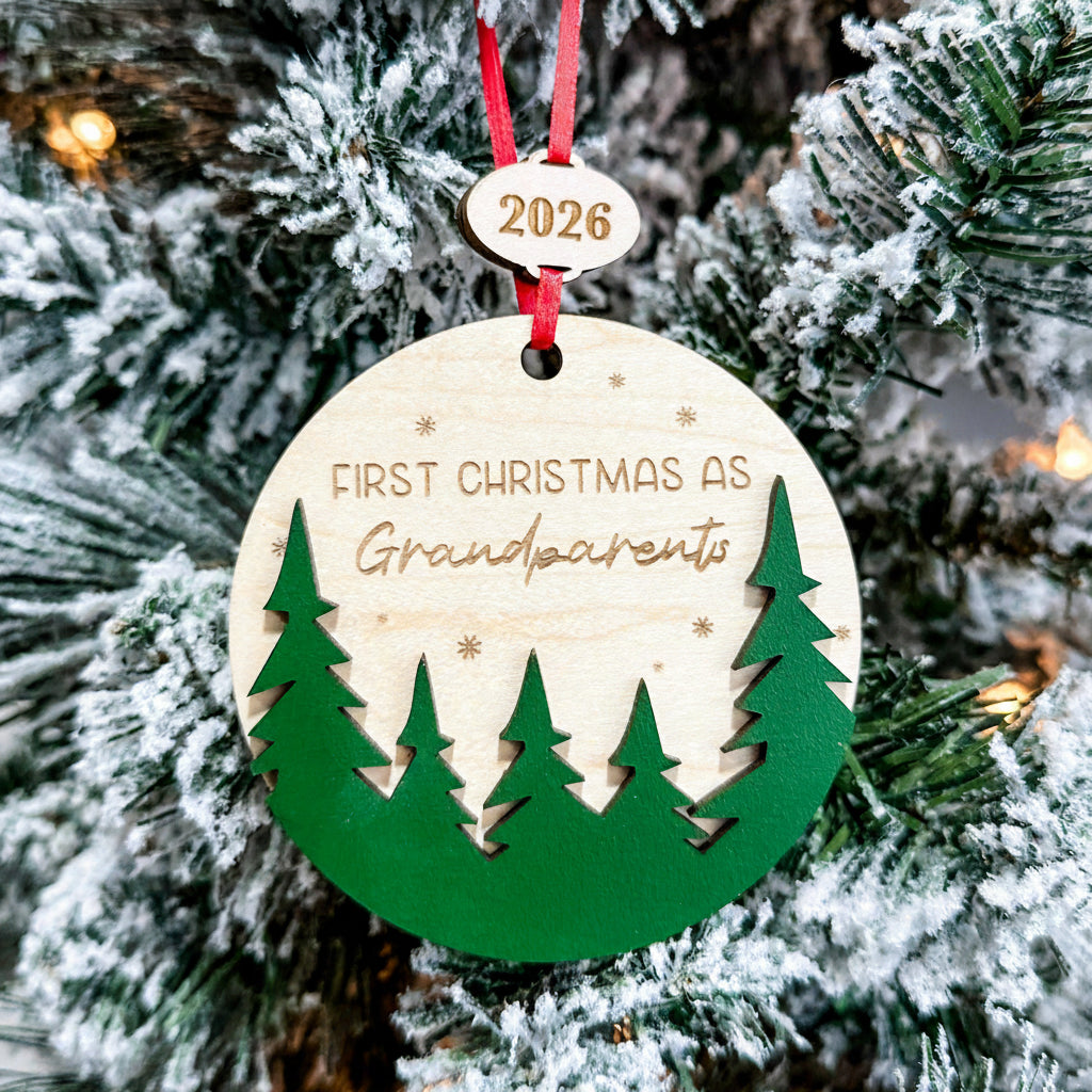 Assorted First Christmas Ornaments – Includes Married, as a Grandparent, and more.