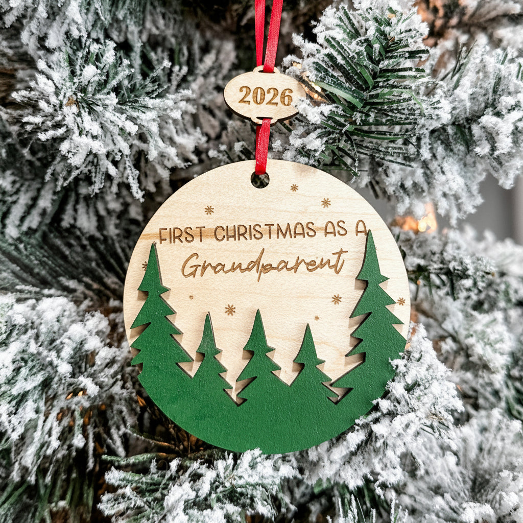 Assorted First Christmas Ornaments – Includes Married, as a Grandparent, and more.