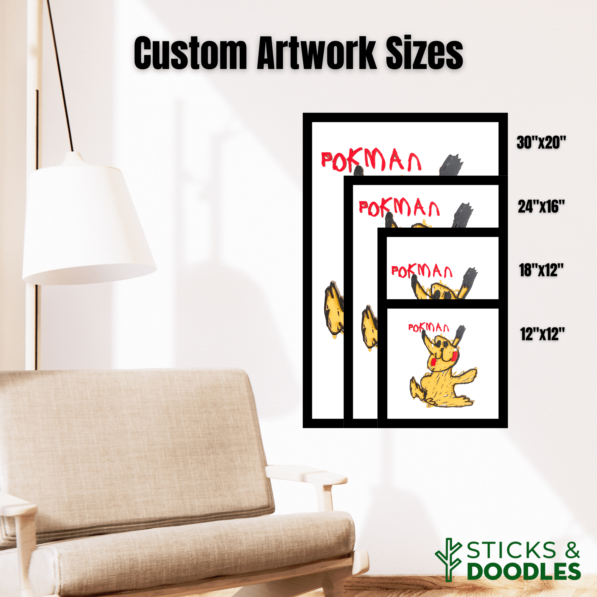 Custom Kid's Drawing | 3D Wood Artwork