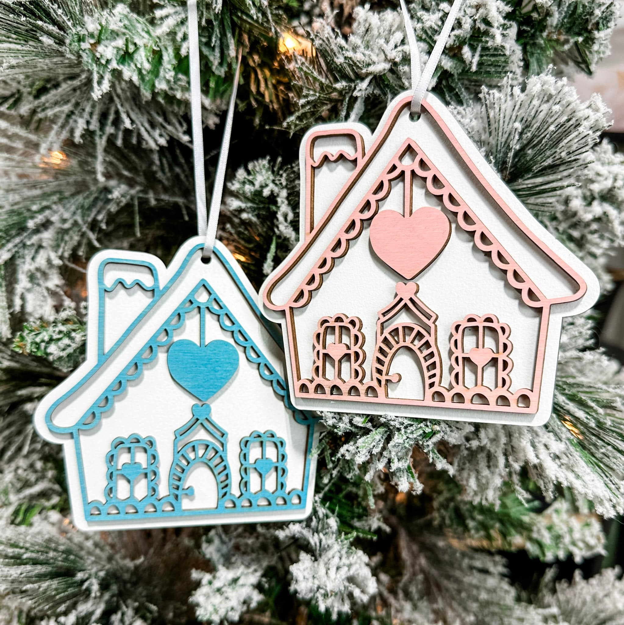 Cute Gingerbread House • 3D Wood Ornament