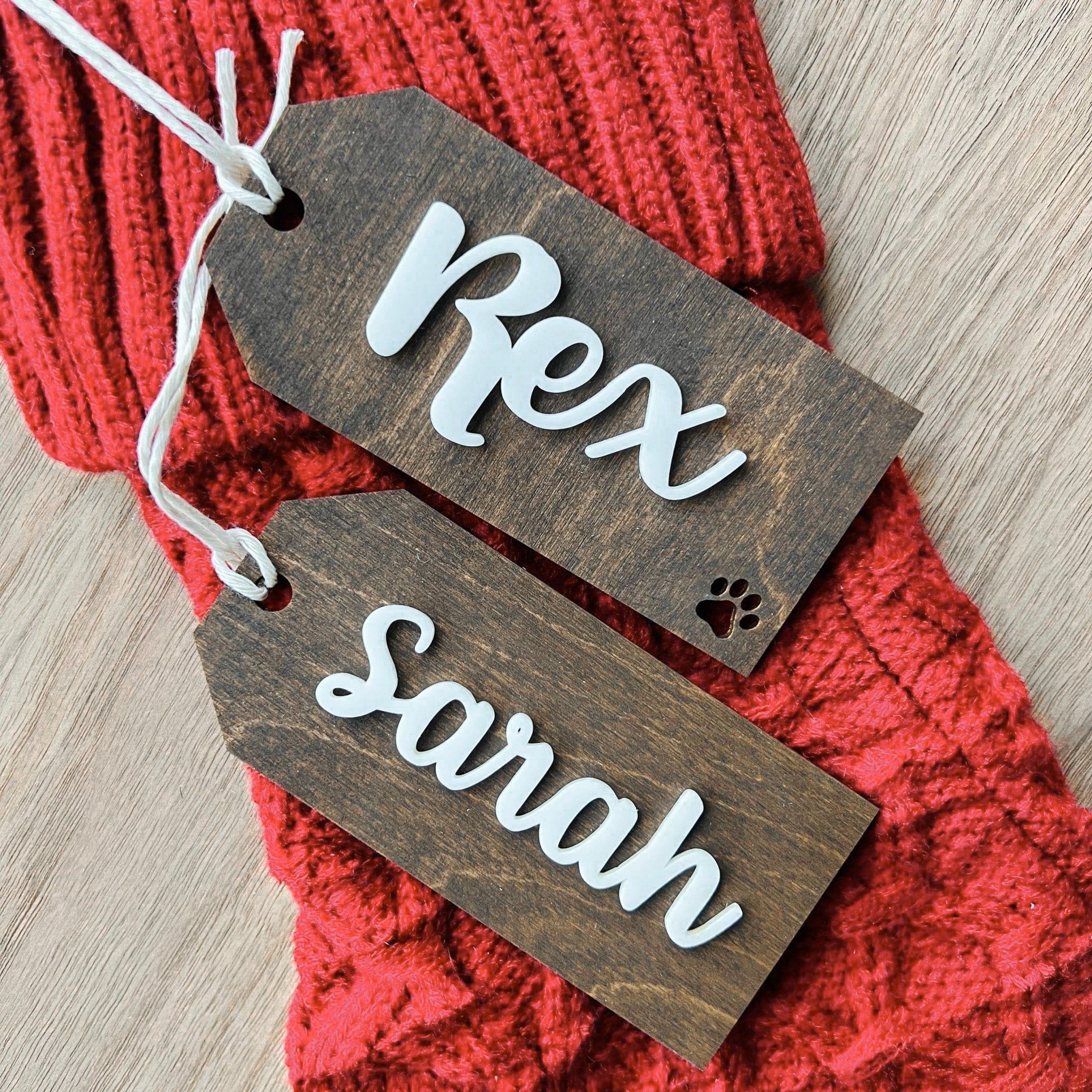 Personalized Wooden Name Tags - Sticks & Doodles
