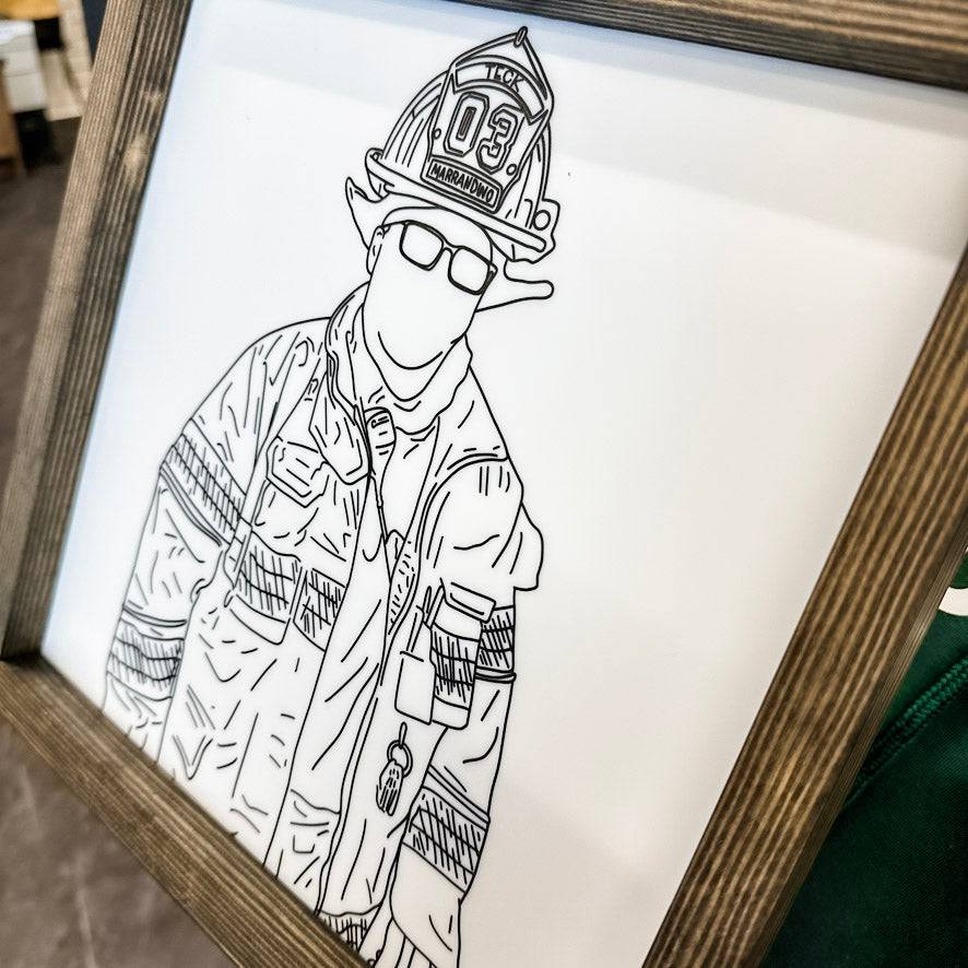 Emergency Services Line Art for People Who Save Lives