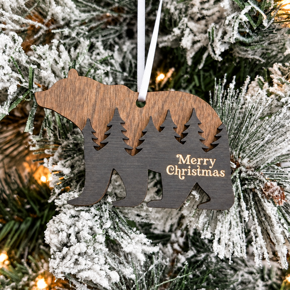Christmas Forest Bear Ornament