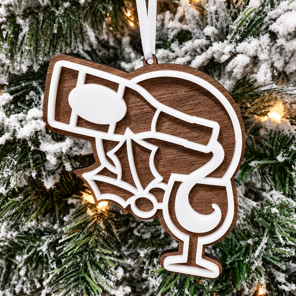 Festive Wine Toast Ornament