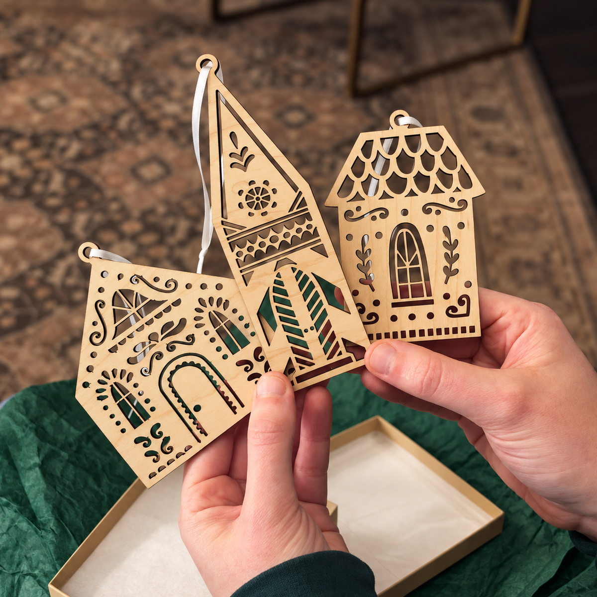 Gingerbread Village Ornaments