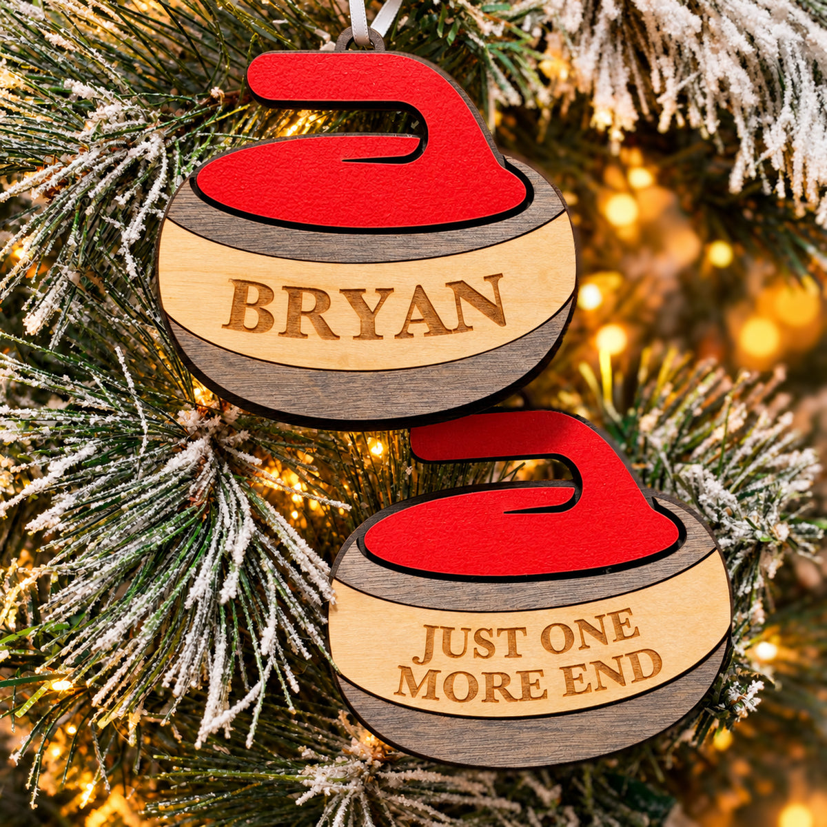 Curling Rock Ornament
