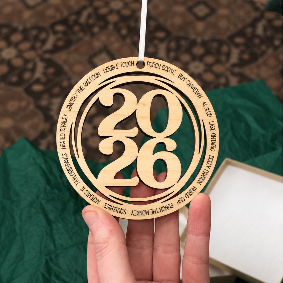 Descriptive 2026 Ornament