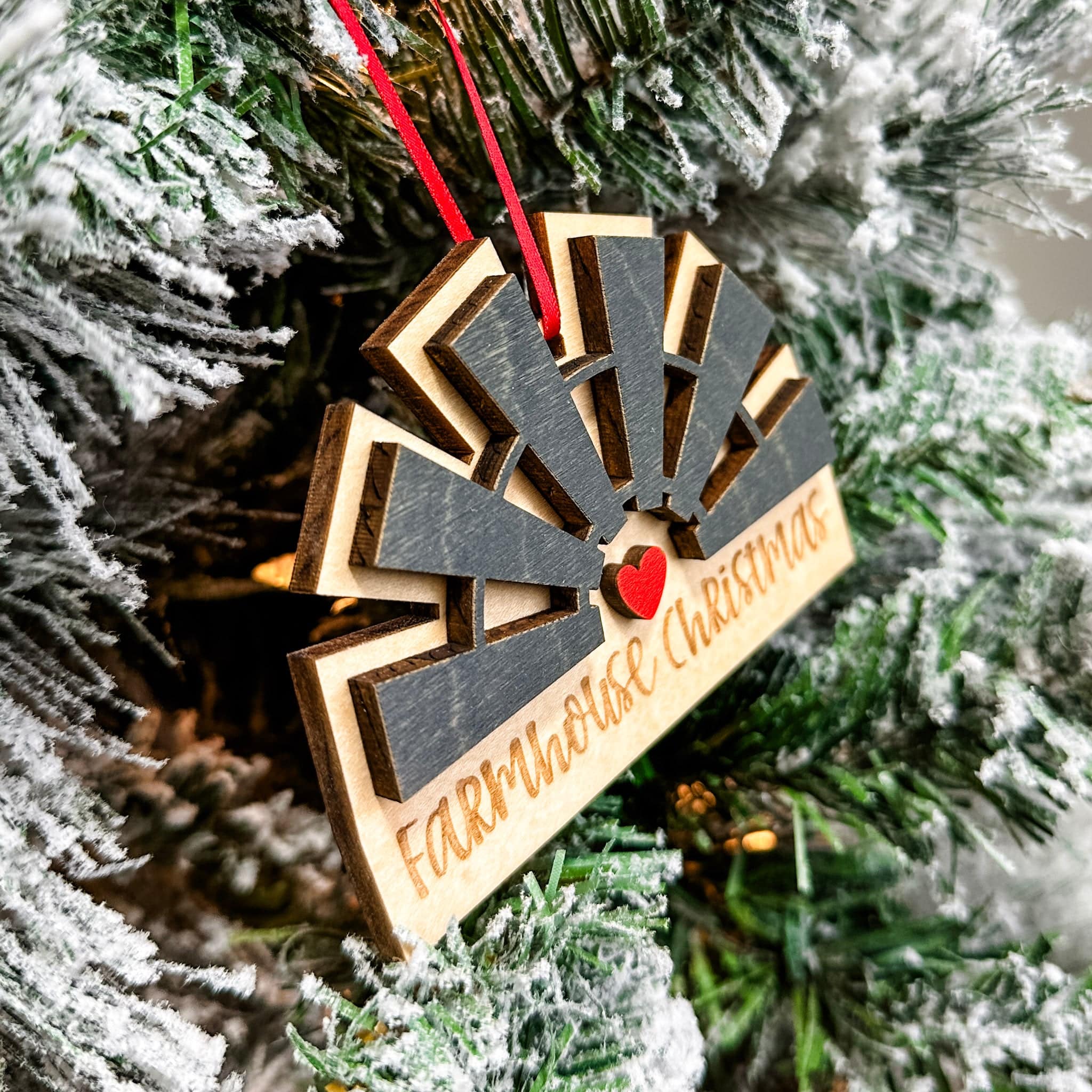 Farmhouse Christmas • 3D Wood Ornament