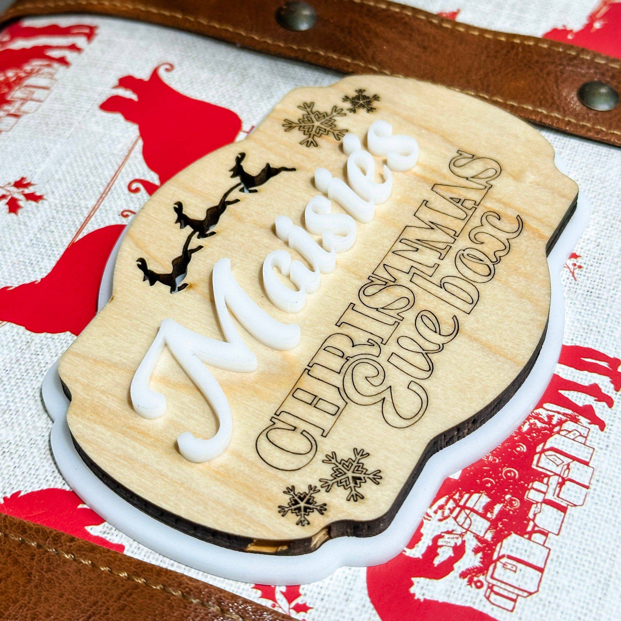 For Your Christmas Eve Box • 3D Wood Tag