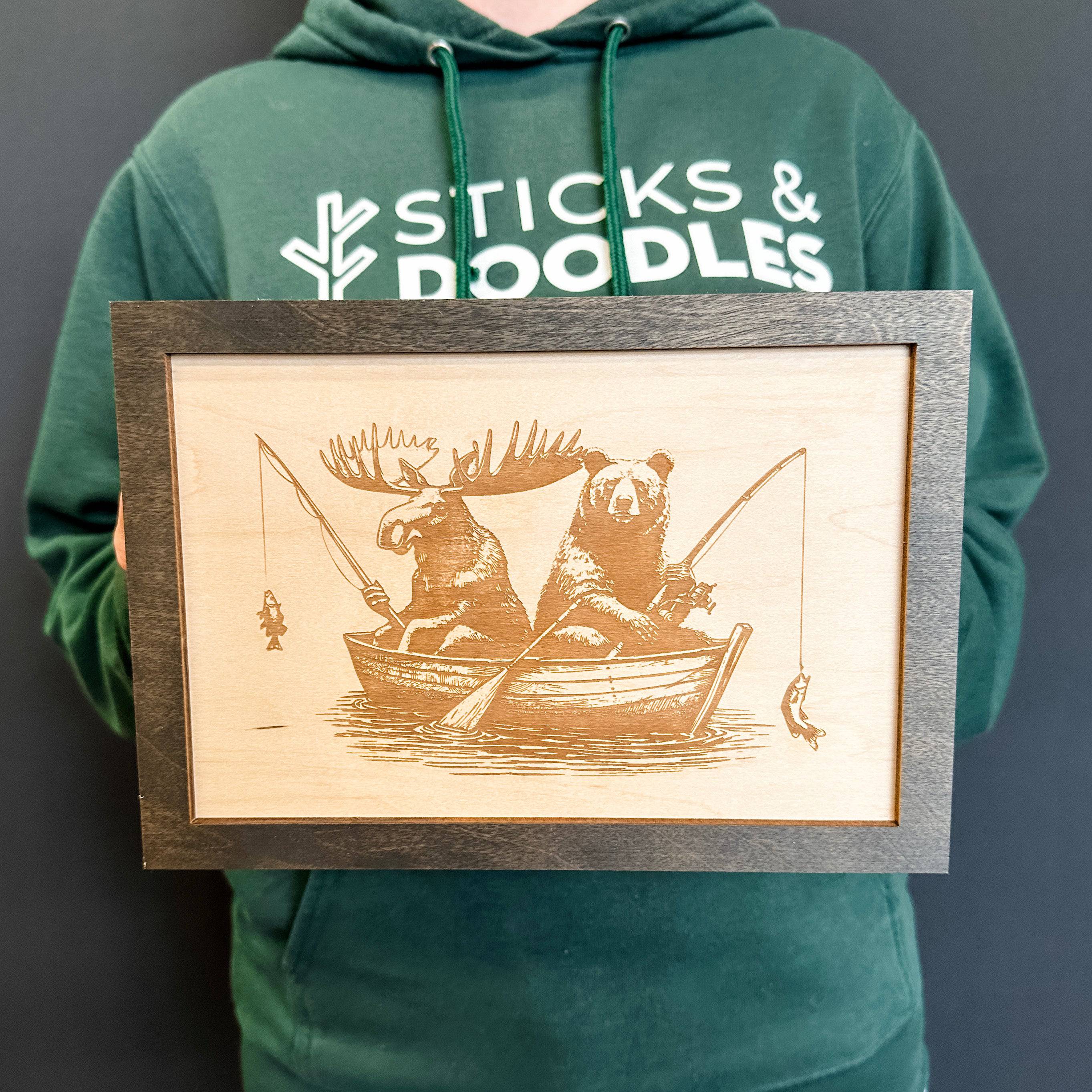 Friends Fishing Mini Sign