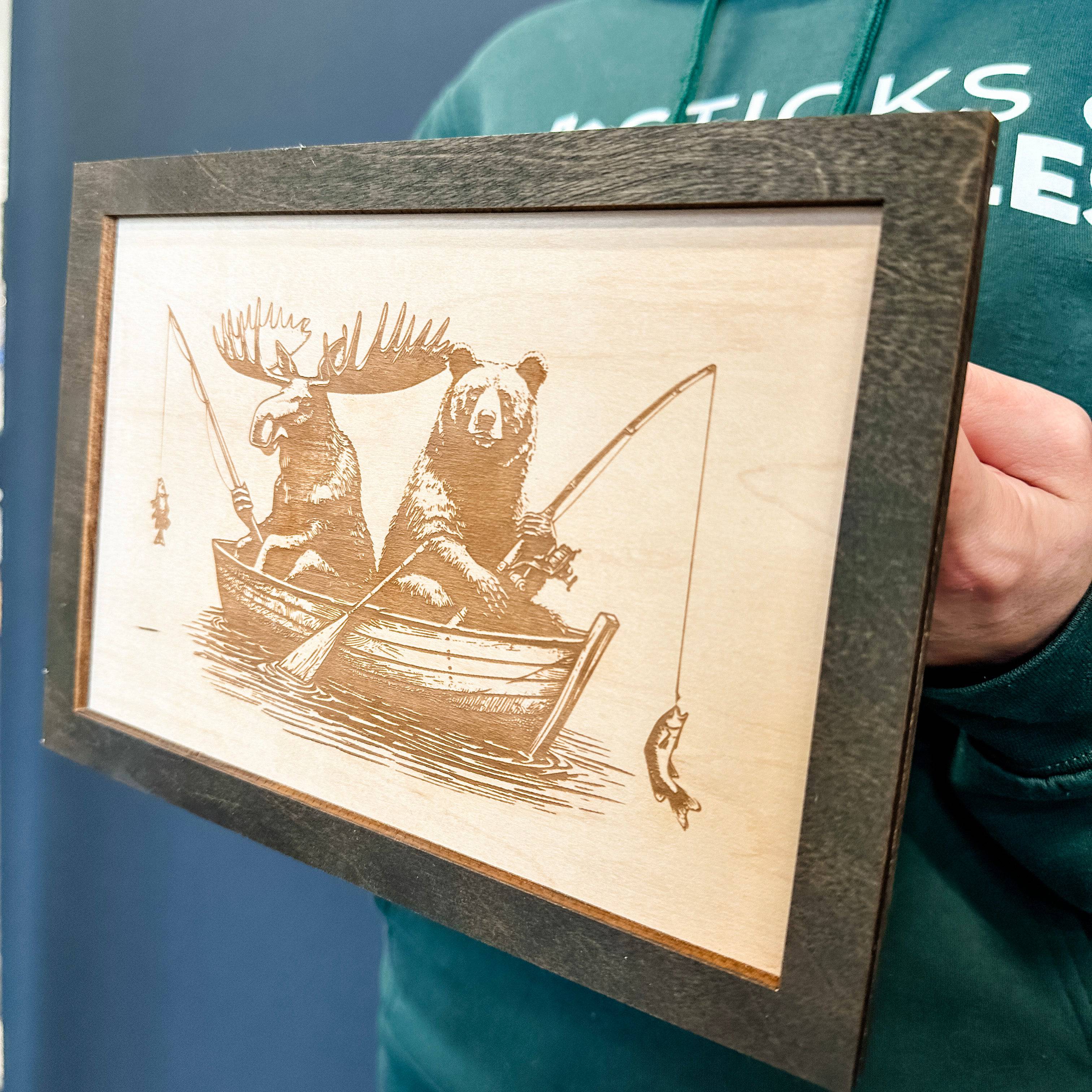 Friends Fishing Mini Sign