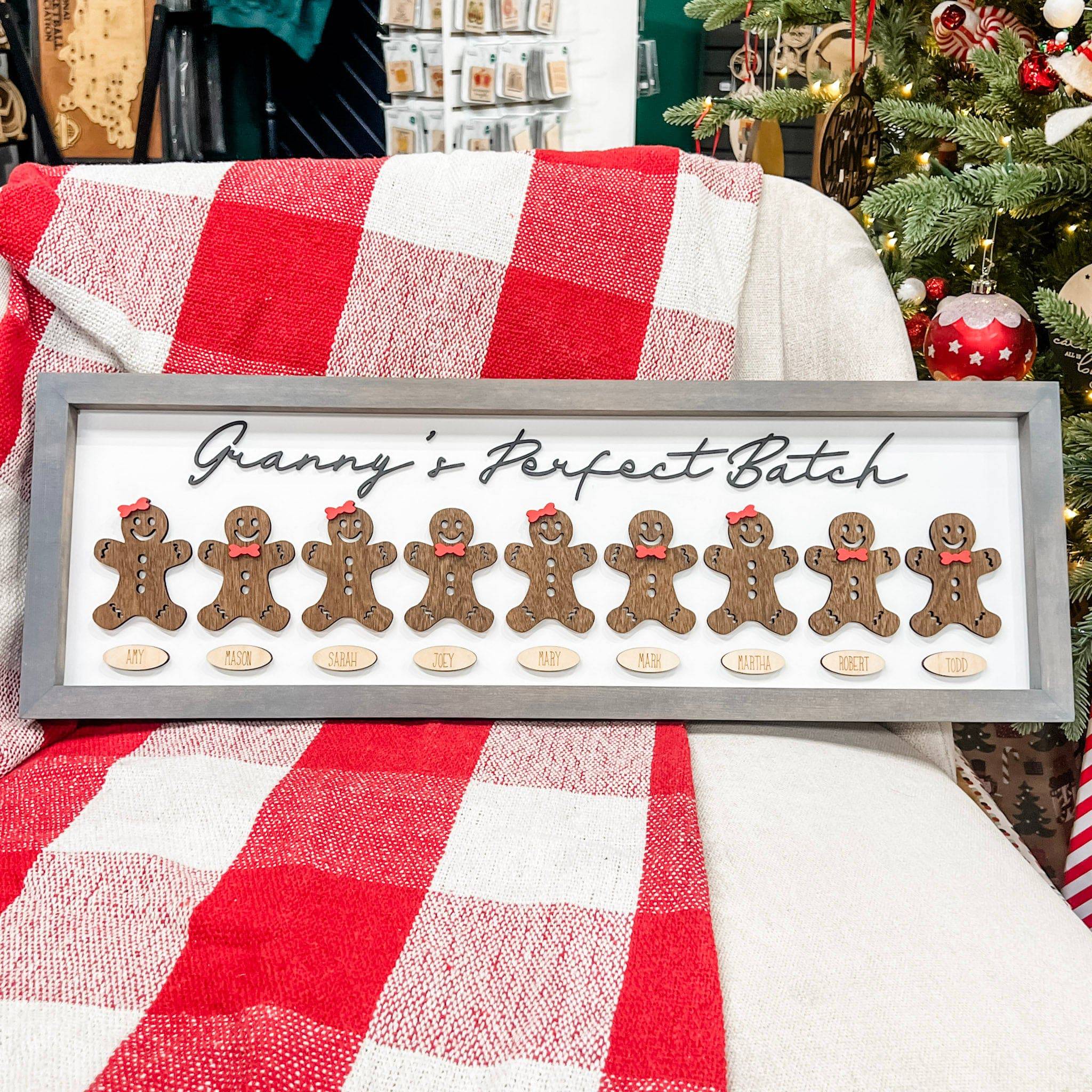 Grandma's Perfect Gingerbread Batch • 3D Wood Sign