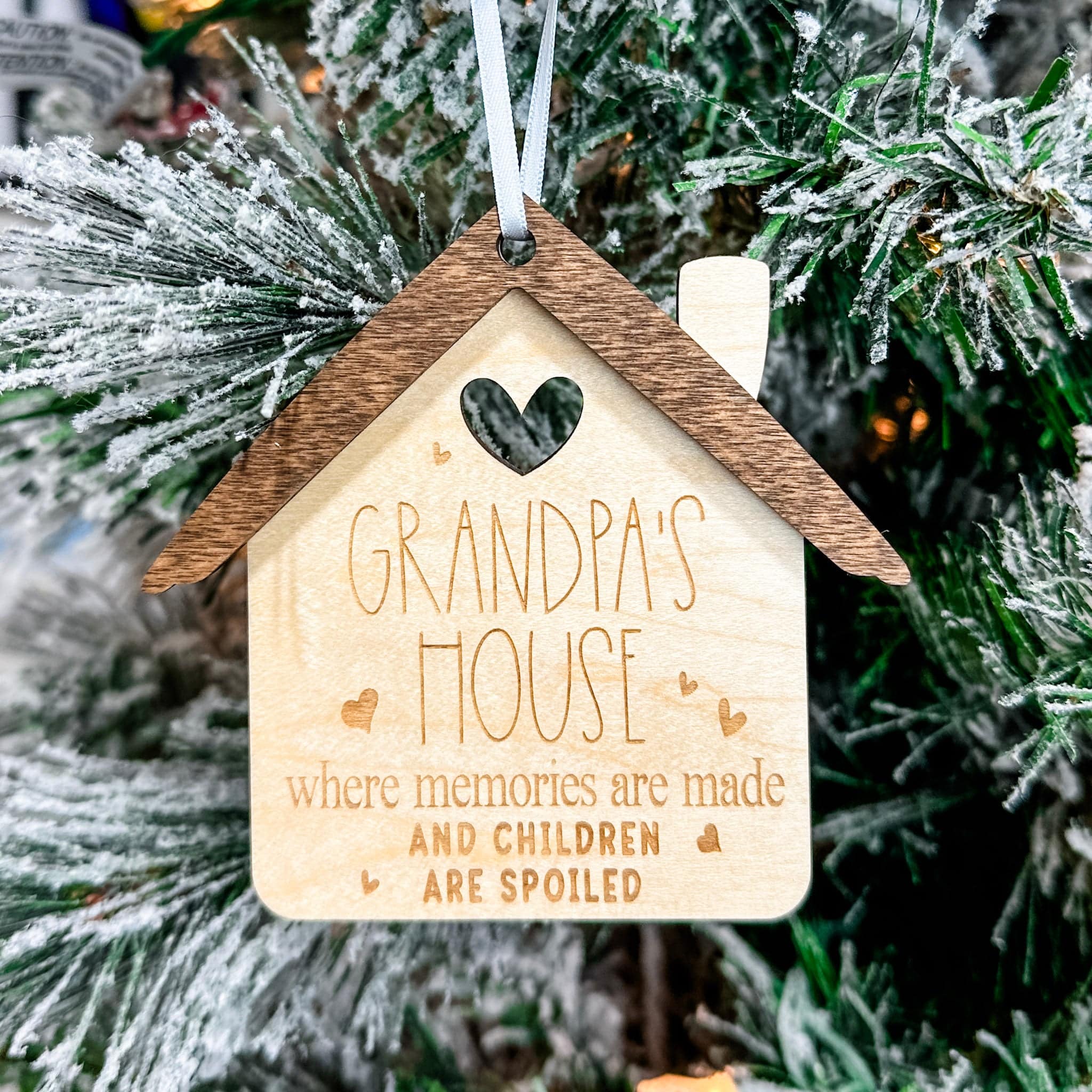 Grandparent's House - Where Memories are Made | 3D Wood Ornament