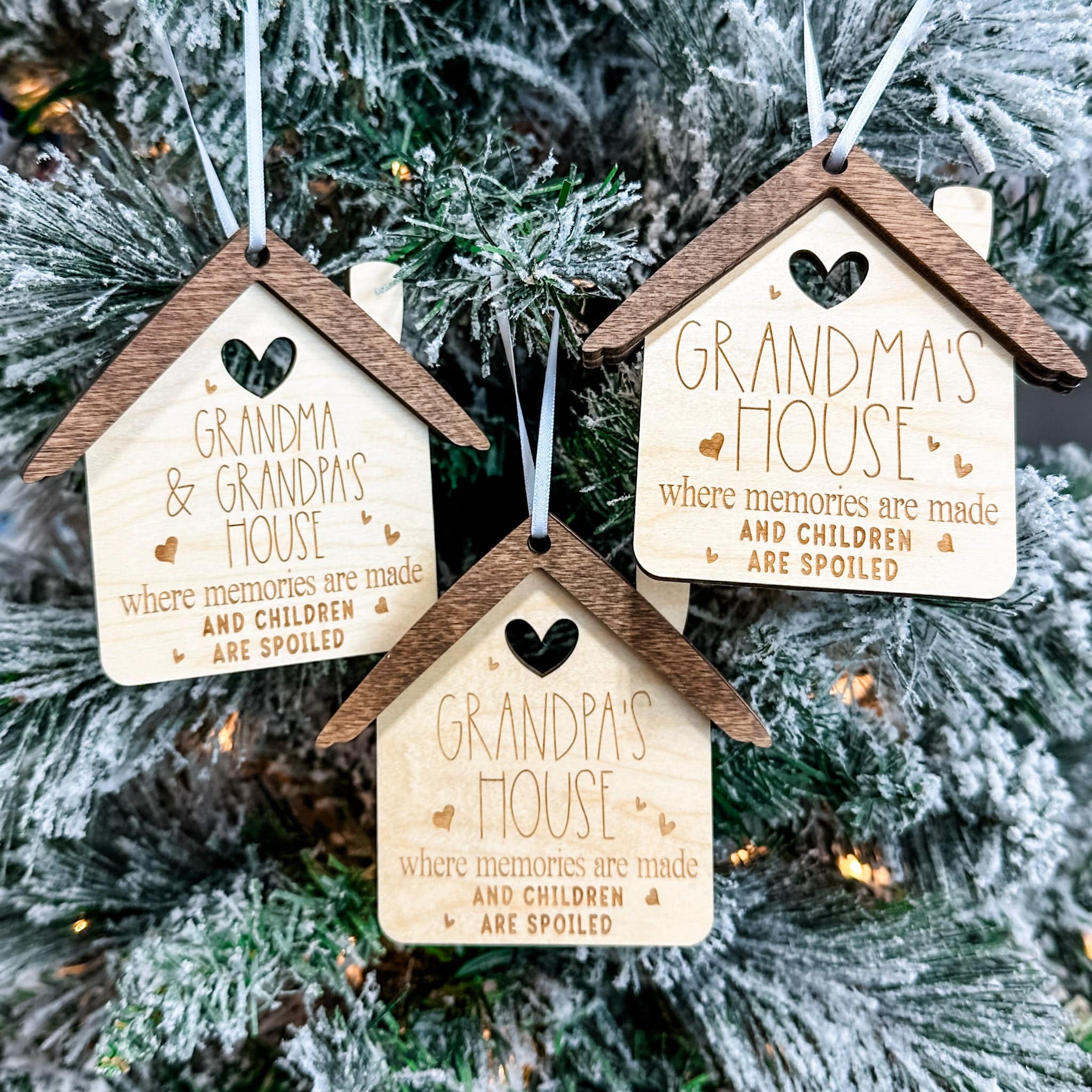 Grandparent's House - Where Memories are Made | 3D Wood Ornament