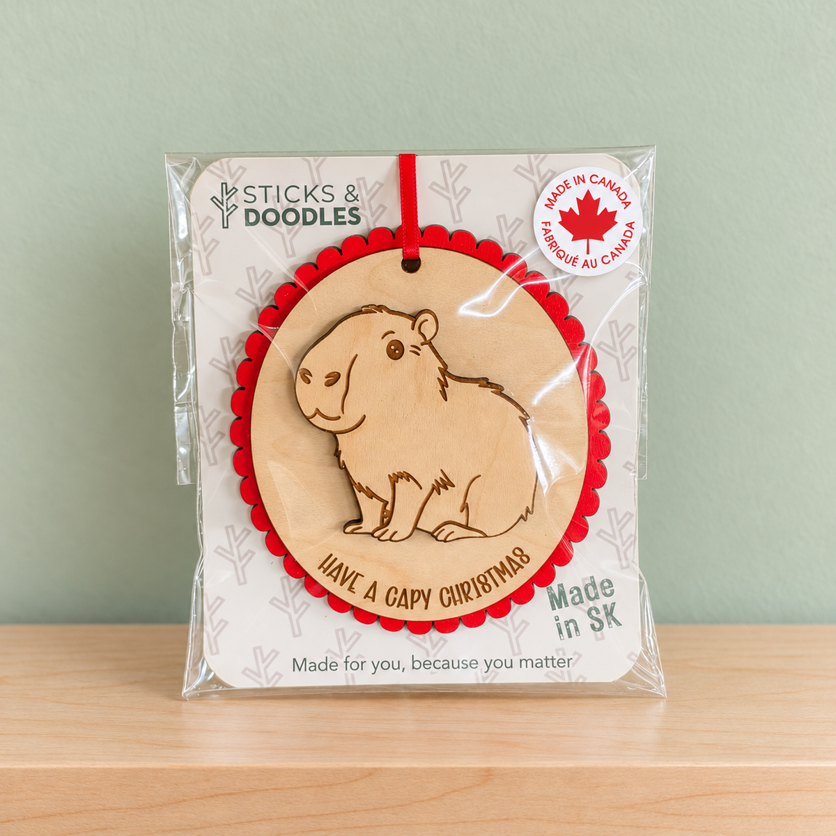 Have a Capy Christmas Ornament