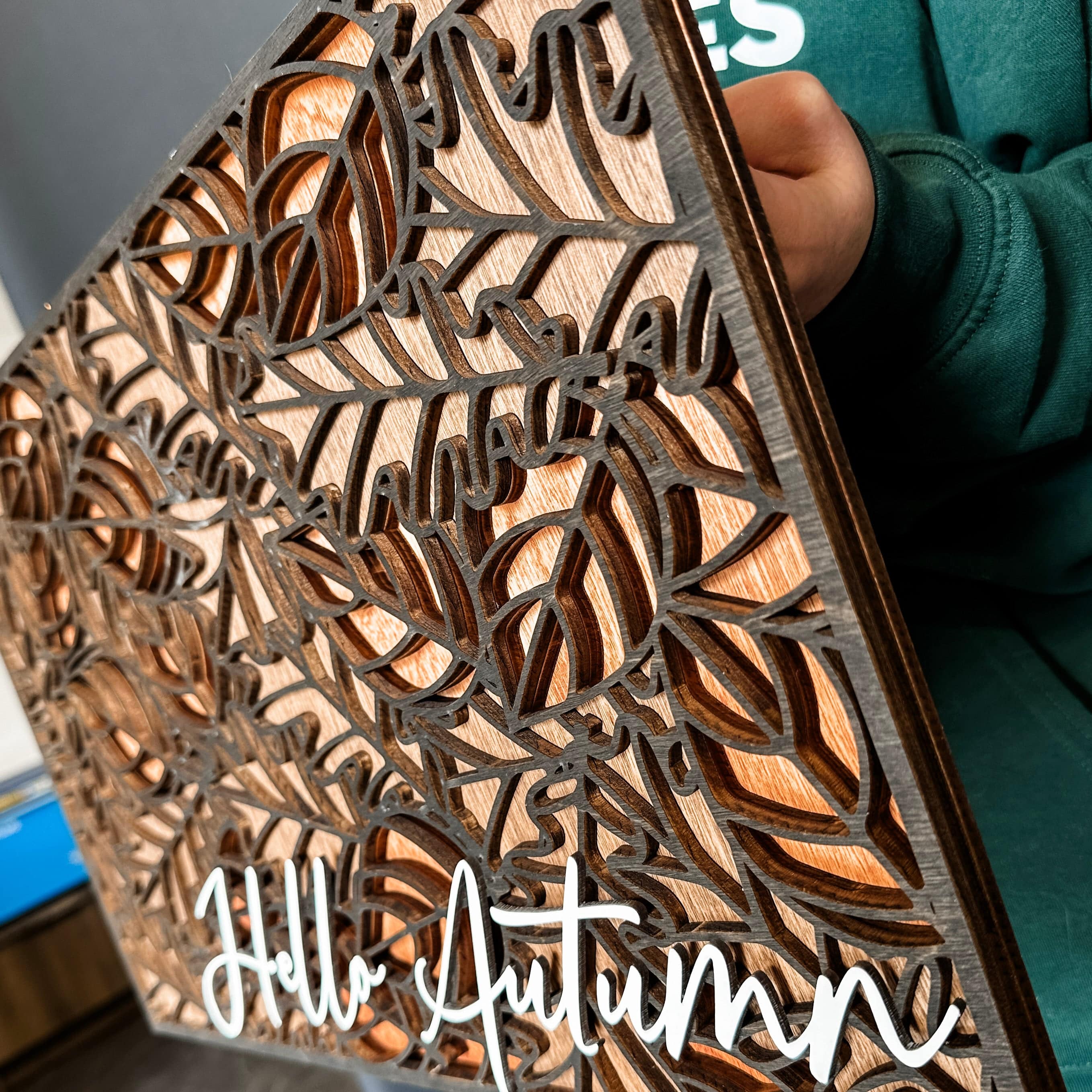 Hello Autumn • Layered Wooden Sign • For Fall & Seasonal Home Decorations