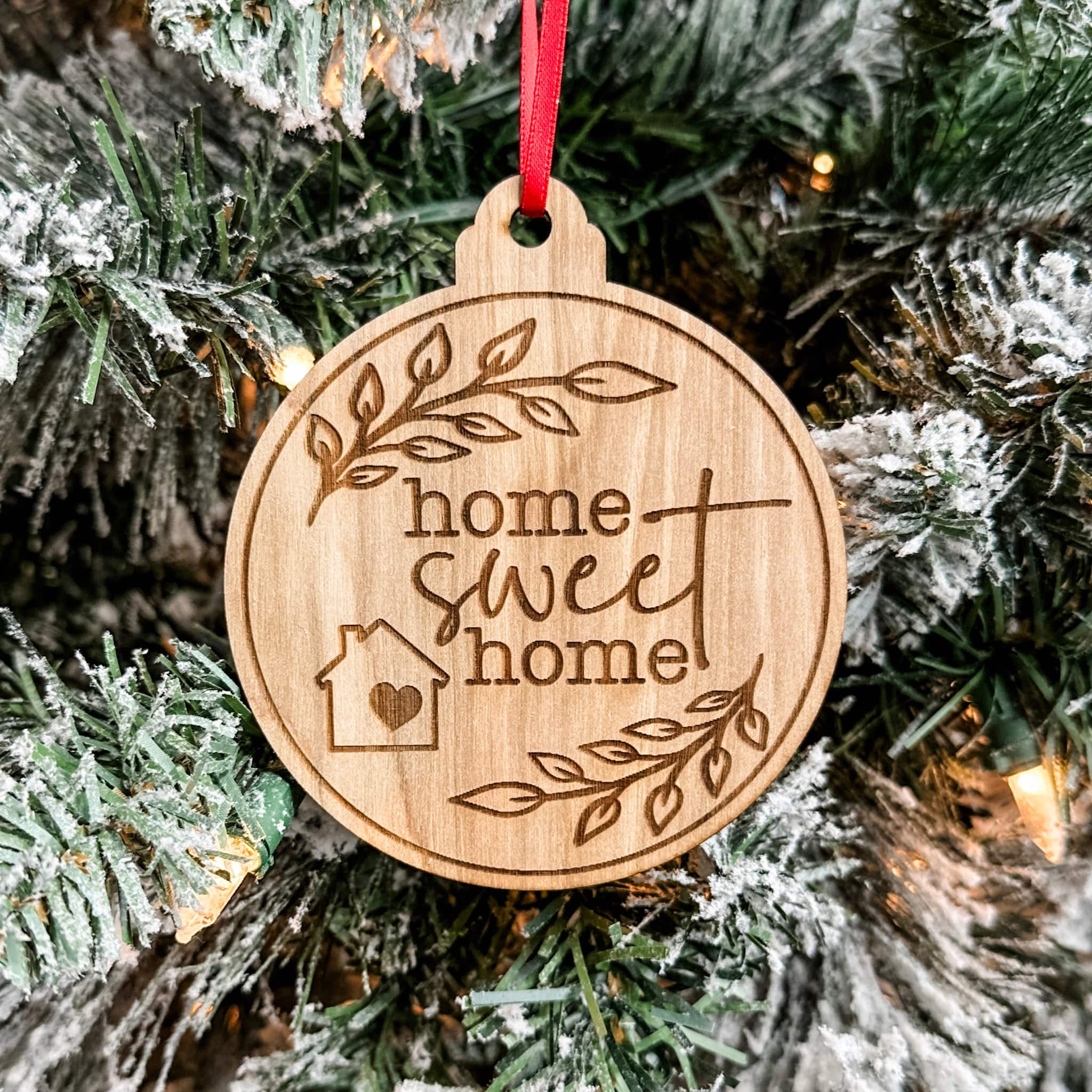 Home Sweet Home | Engraved Wooden Ornament