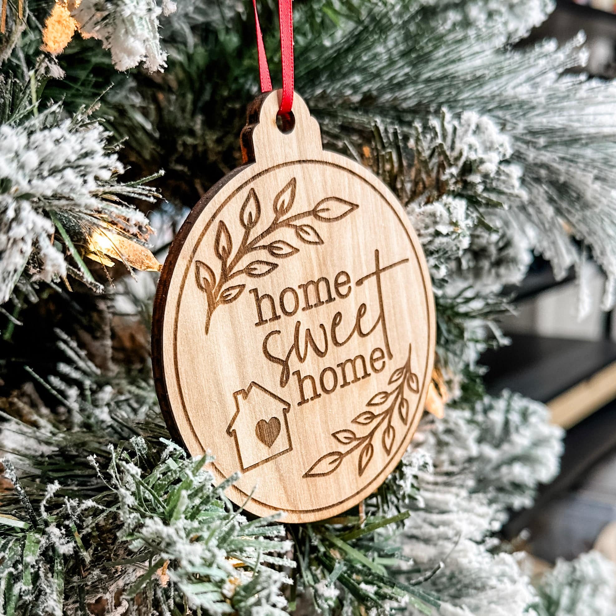 Home Sweet Home | Engraved Wooden Ornament