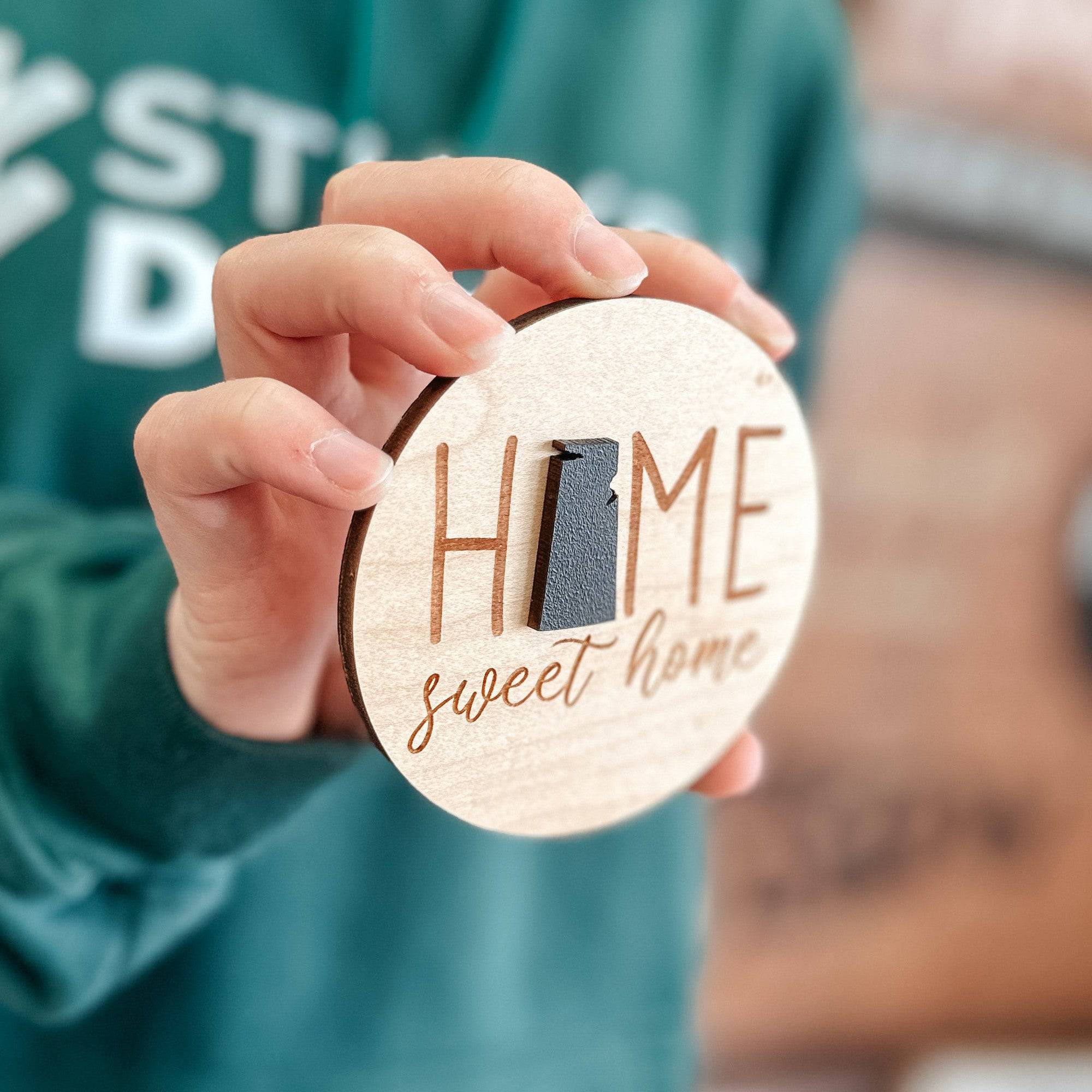 Home Sweet Home Saskatchewan | 3D Wood Ornament, Magnet, or Mini Sign