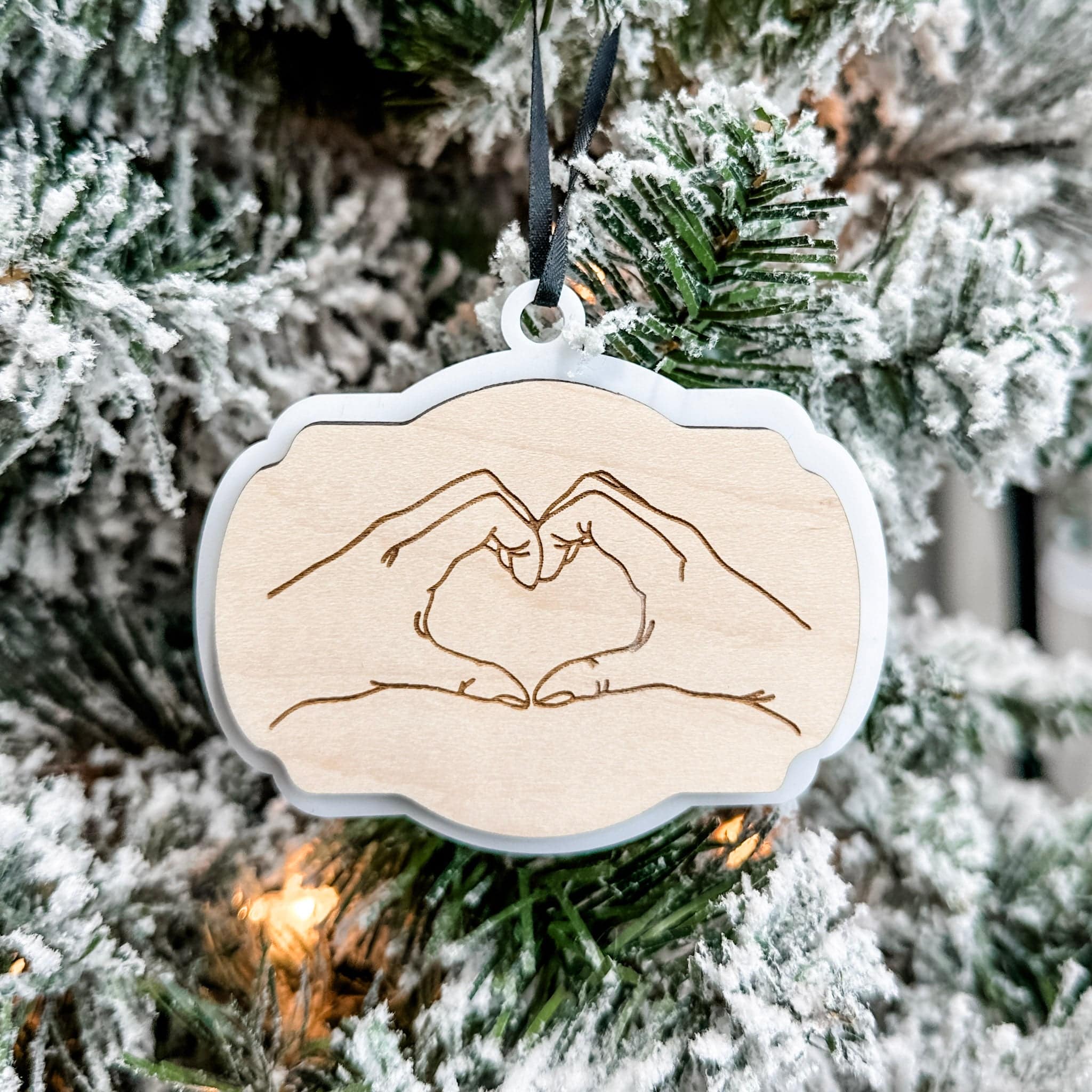 I Love You Hands | 3D Wood & Acrylic Ornament