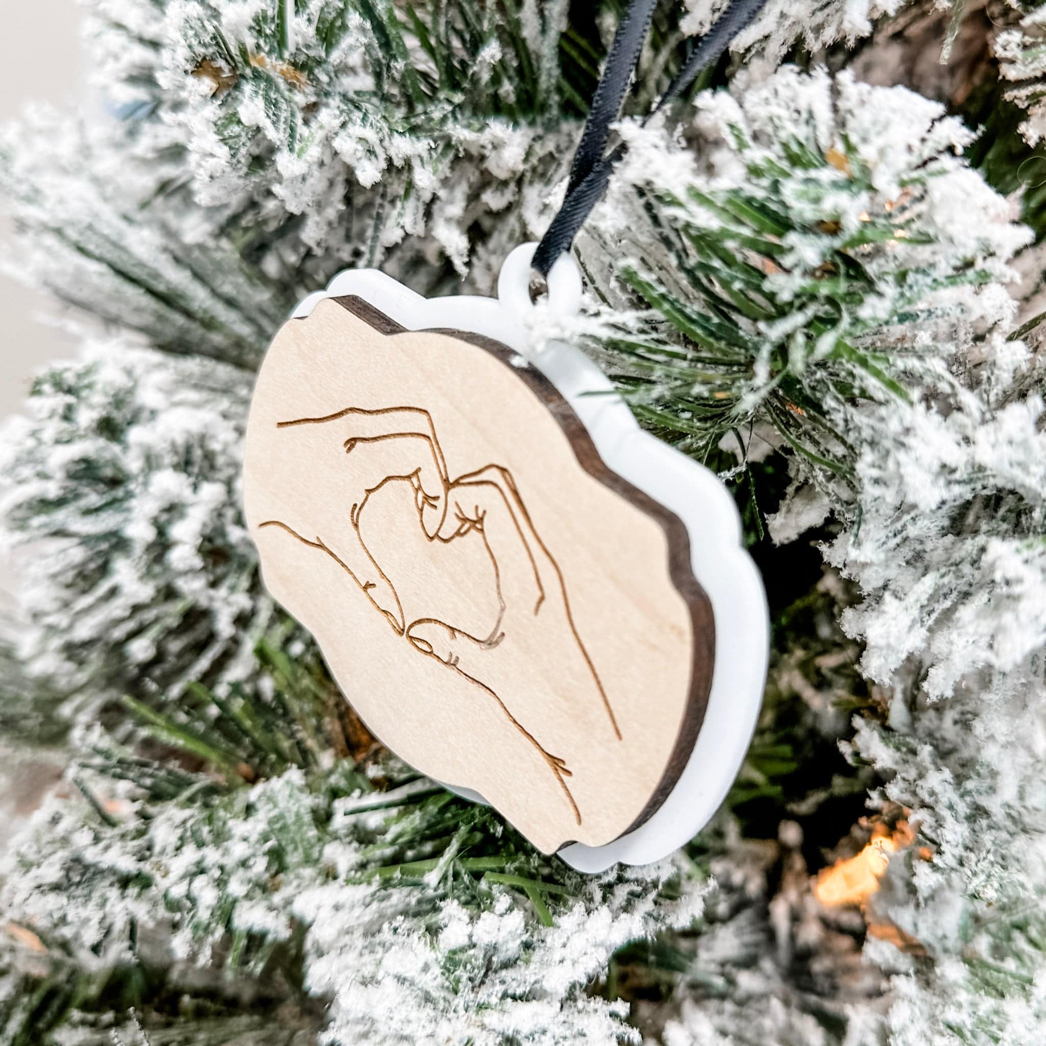 I Love You Hands | 3D Wood & Acrylic Ornament