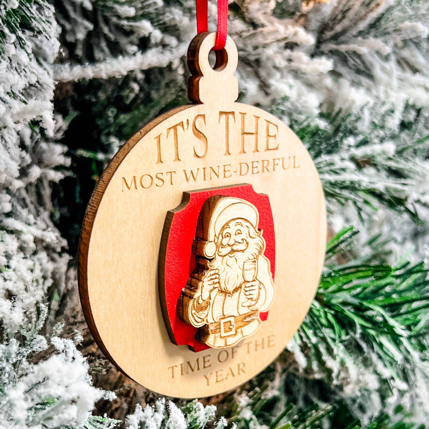 It's The Most Wine-derful Time of The Year • 3D Wood Ornament