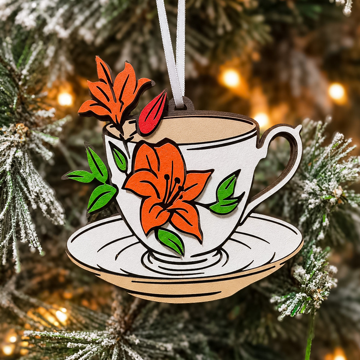 Lily Teacup Ornament