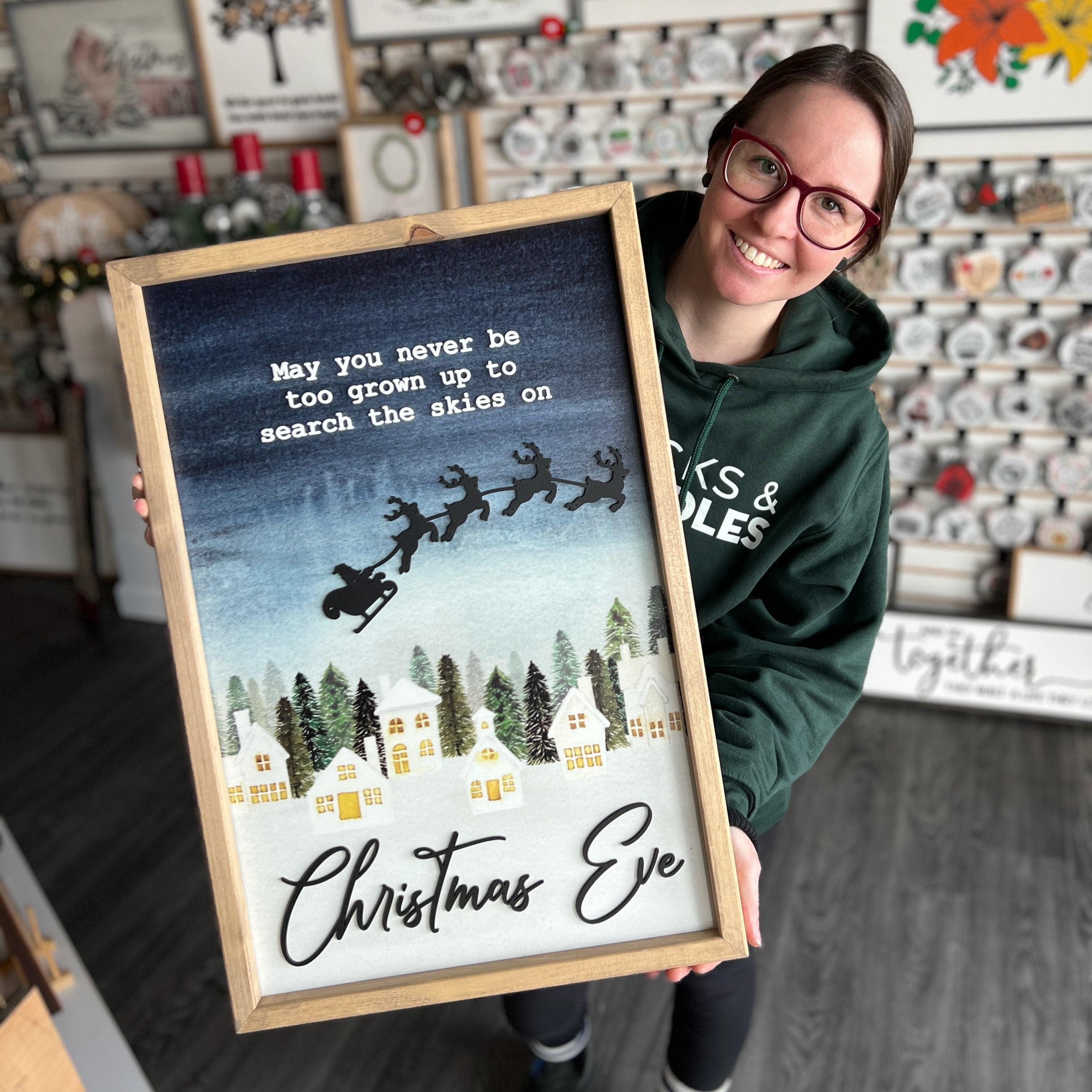 May You Never Be Too Grown Up To Search The Skies • 3D Wood & Acrylic Sign